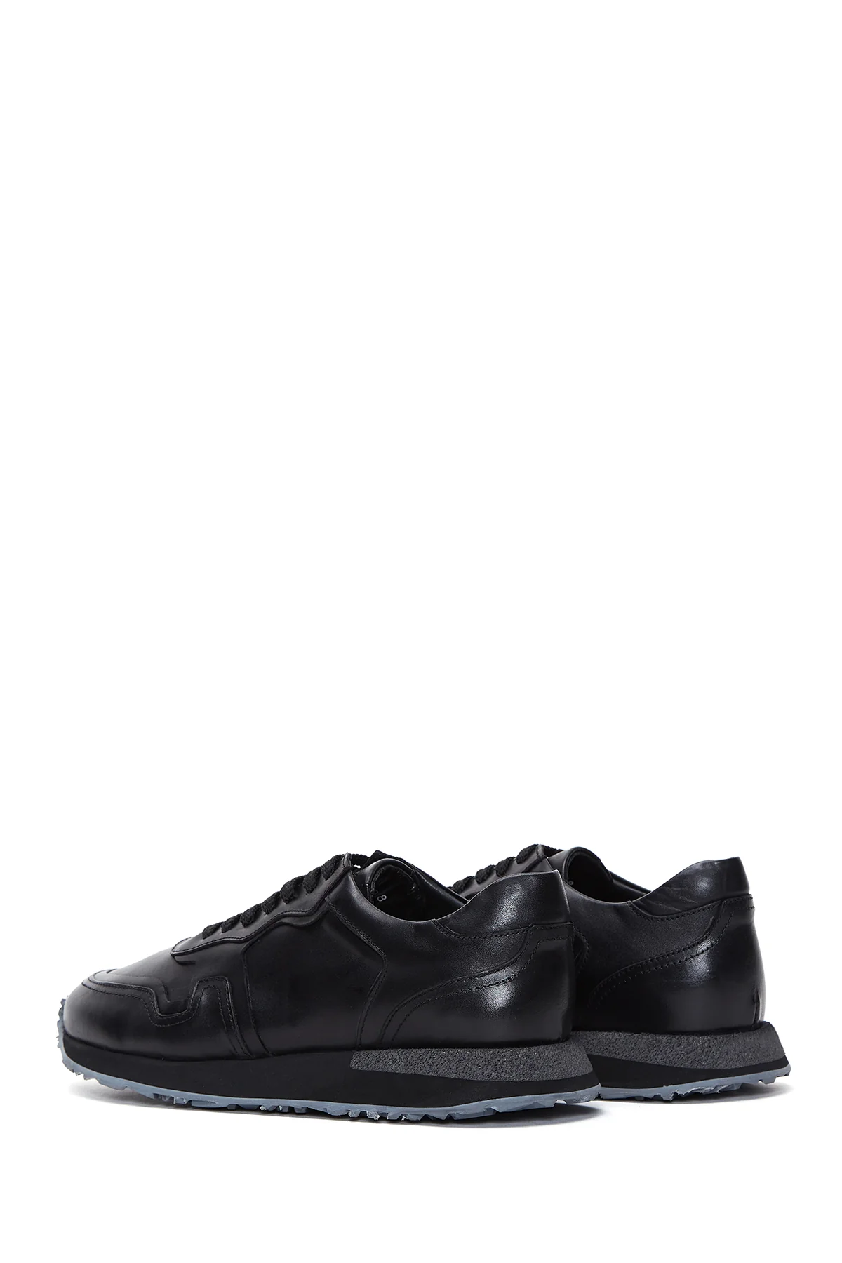 Erkek Siyah Deri Sneaker - Image 5