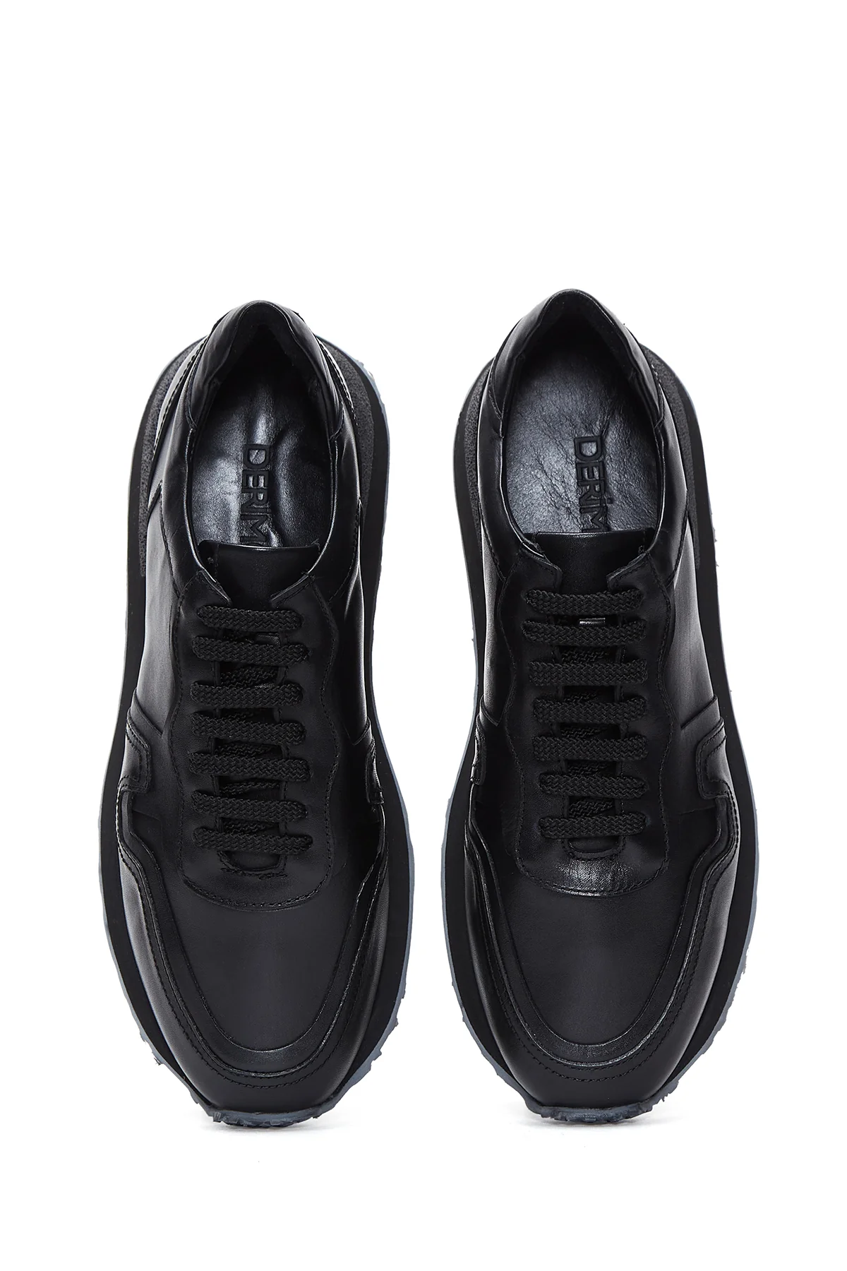 Erkek Siyah Deri Sneaker - Image 6