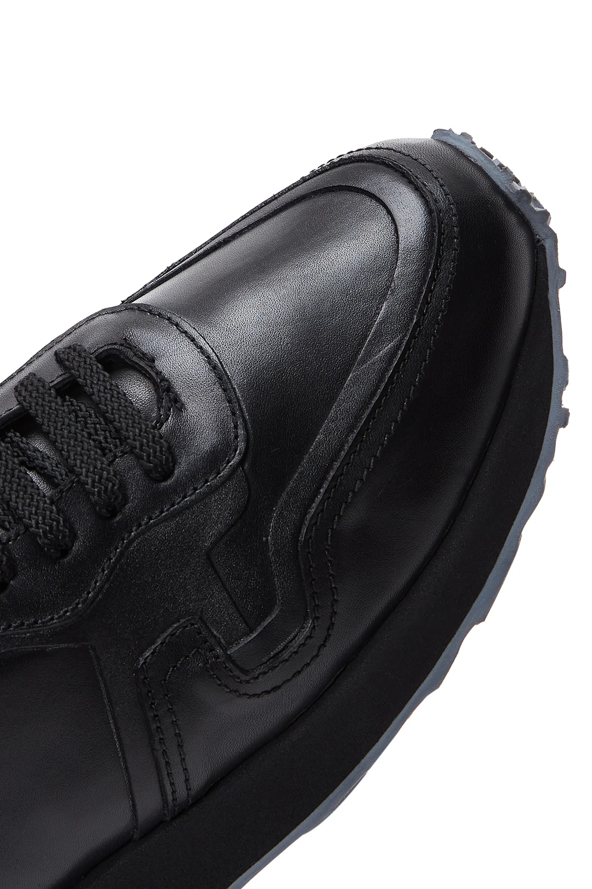 Erkek Siyah Deri Sneaker - Image 7
