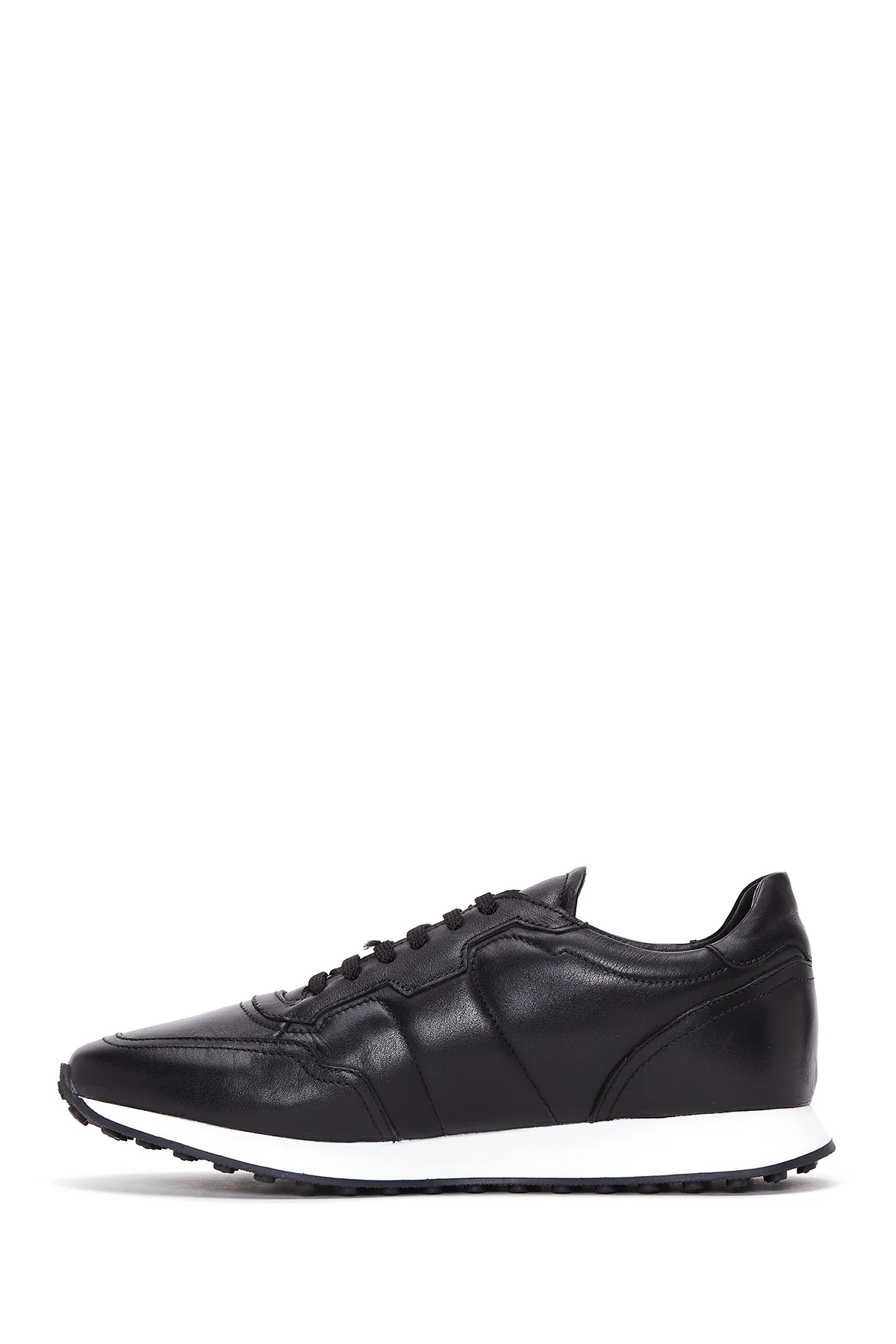 Erkek Siyah Deri Sneaker - Image 2