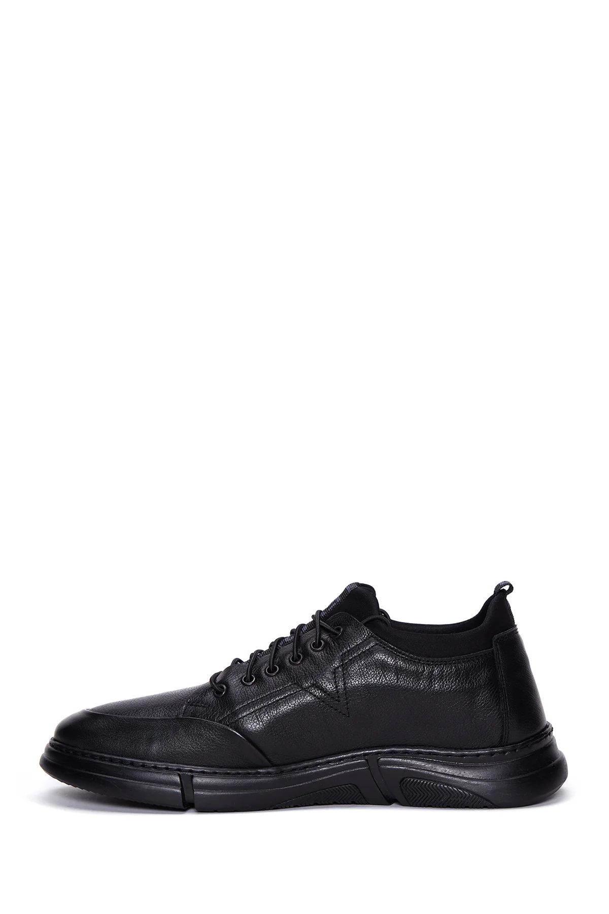 Erkek Siyah Deri Sneaker - Image 2