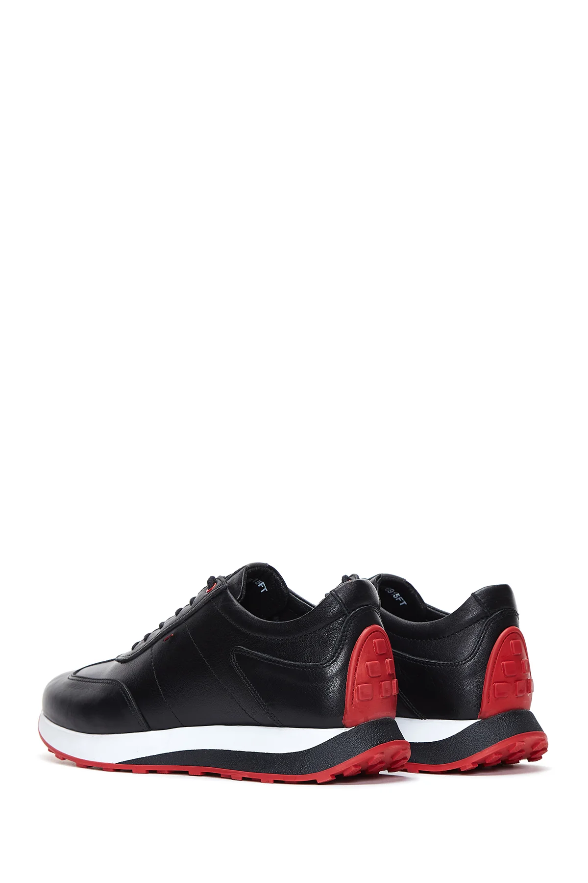 Erkek Siyah Deri Sneaker - Image 5