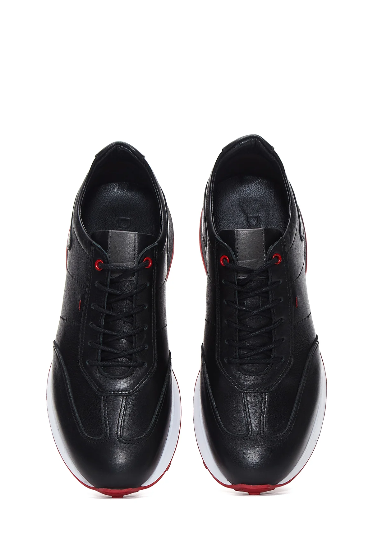 Erkek Siyah Deri Sneaker - Image 6