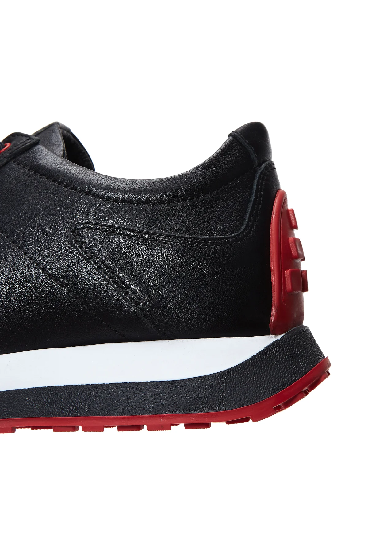 Erkek Siyah Deri Sneaker - Image 7