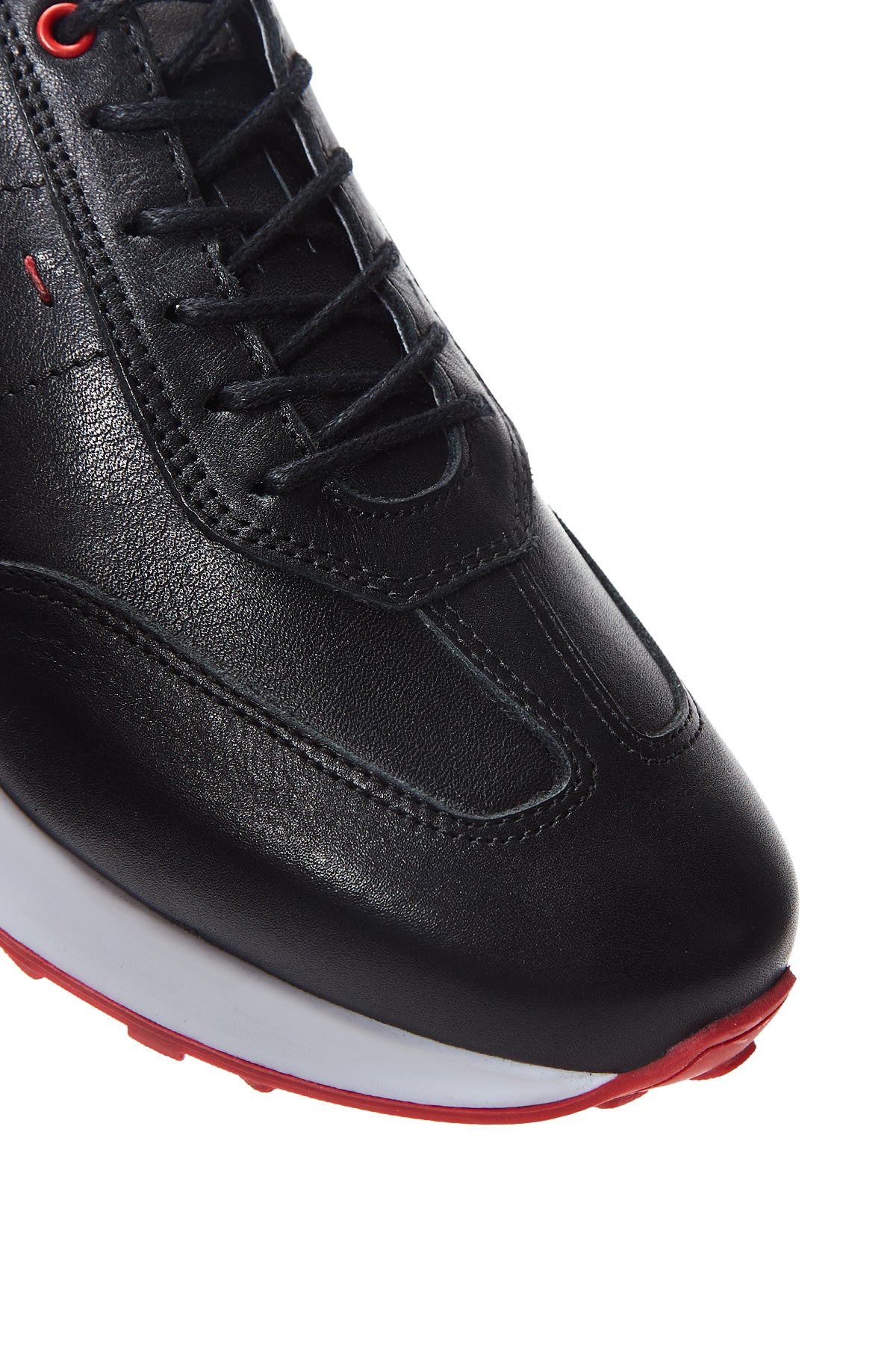 Erkek Siyah Deri Sneaker - Image 9
