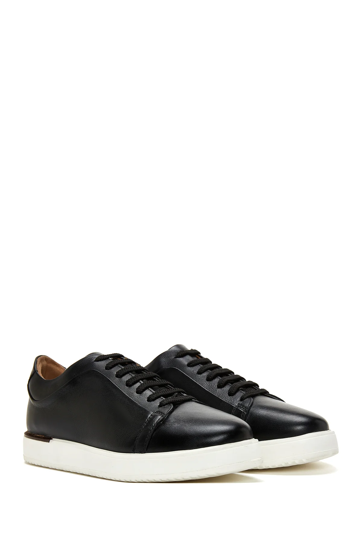 Erkek Siyah Deri Sneaker - Image 3