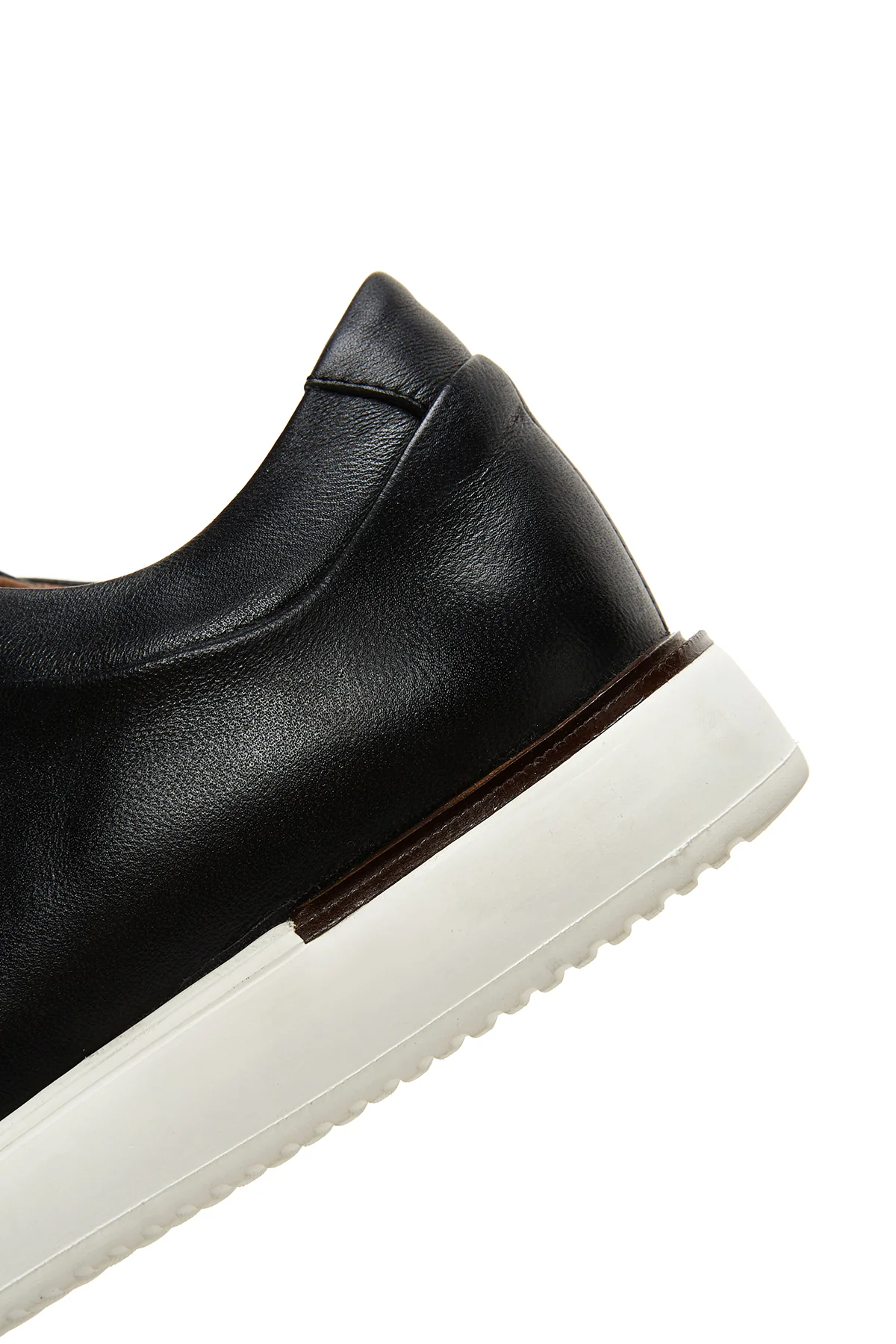 Erkek Siyah Deri Sneaker - Image 7