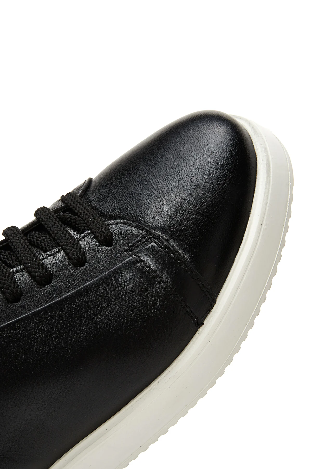 Erkek Siyah Deri Sneaker - Image 8