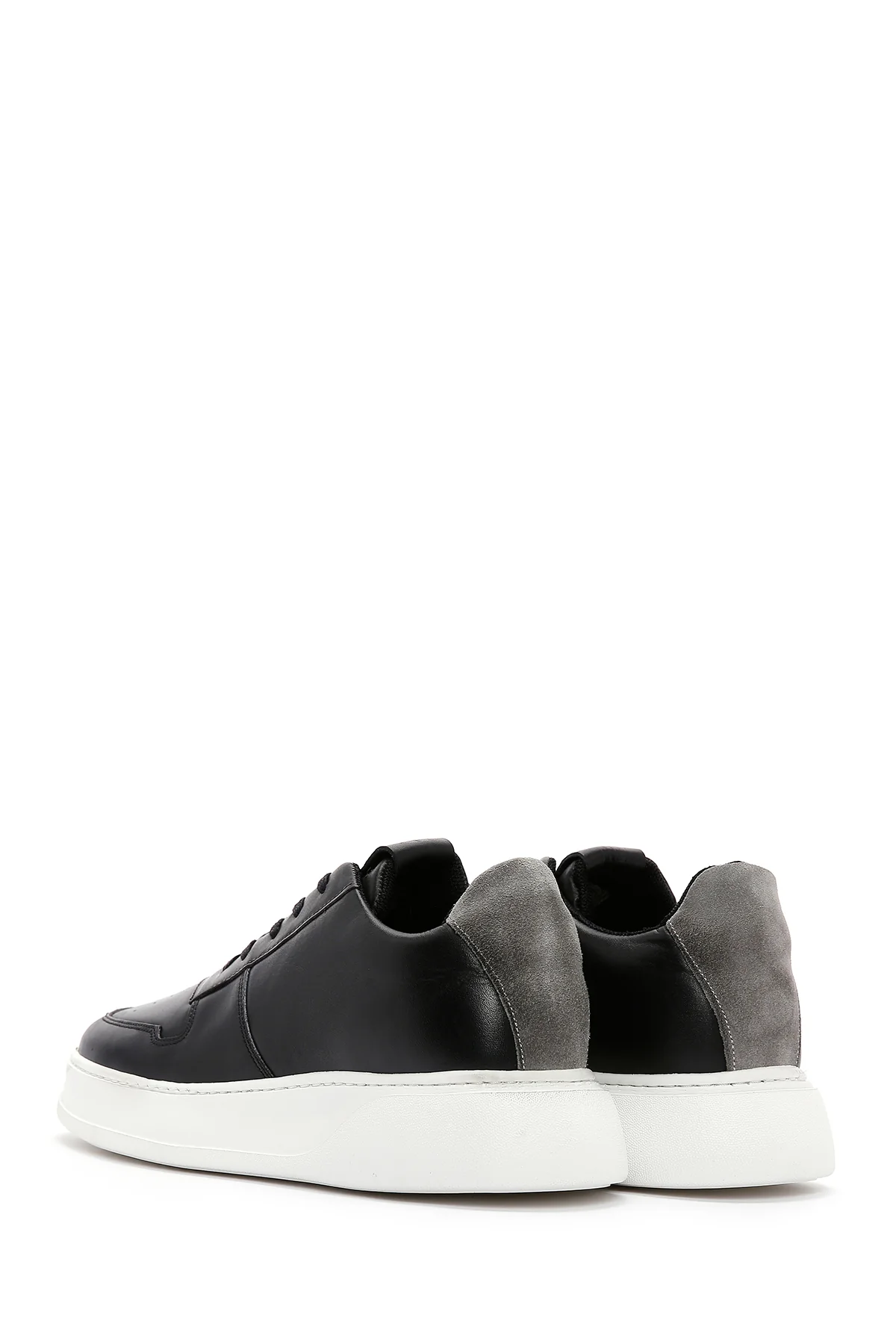 Erkek Siyah Deri Sneaker - Image 5