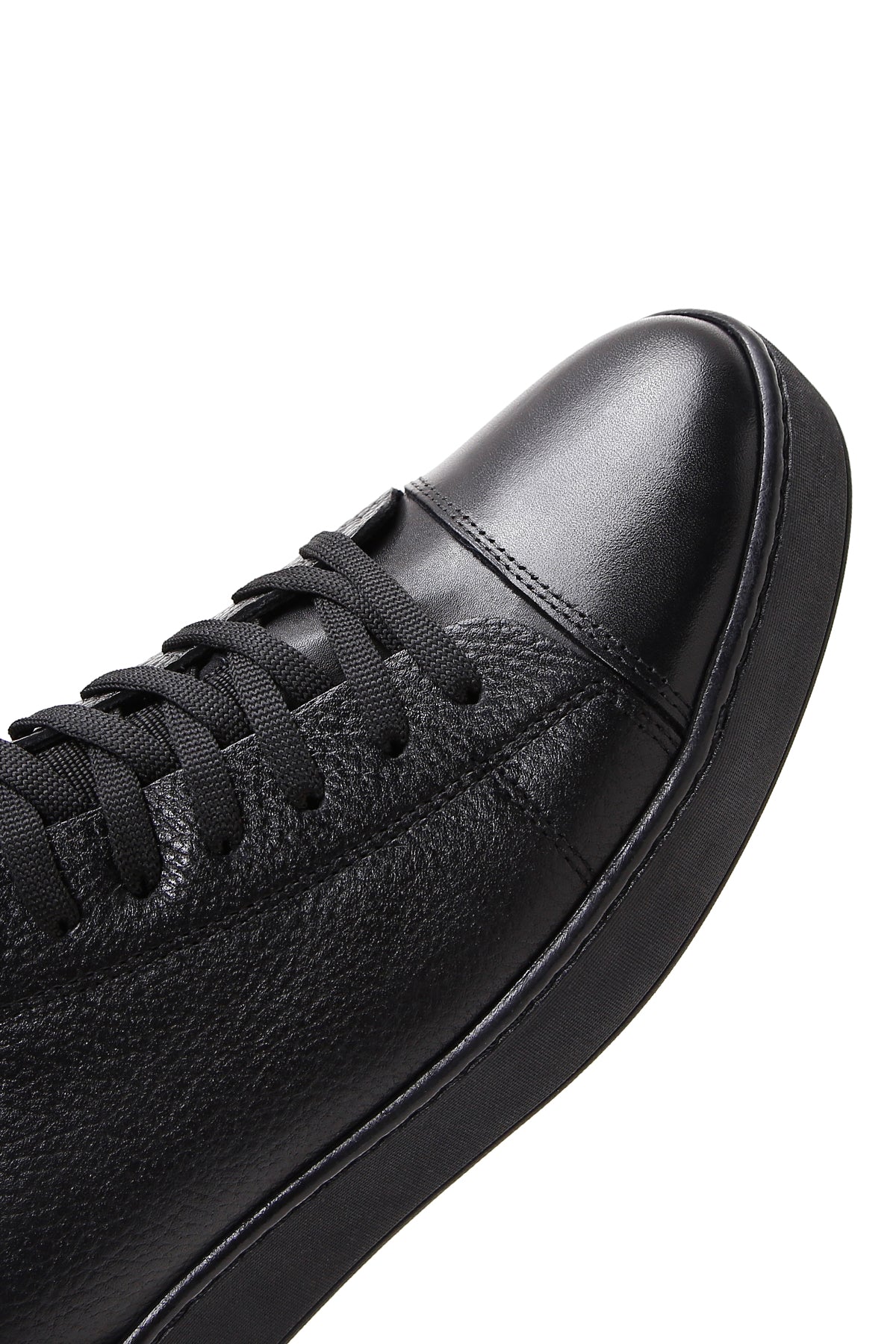 Erkek Siyah Deri Sneaker - Image 8