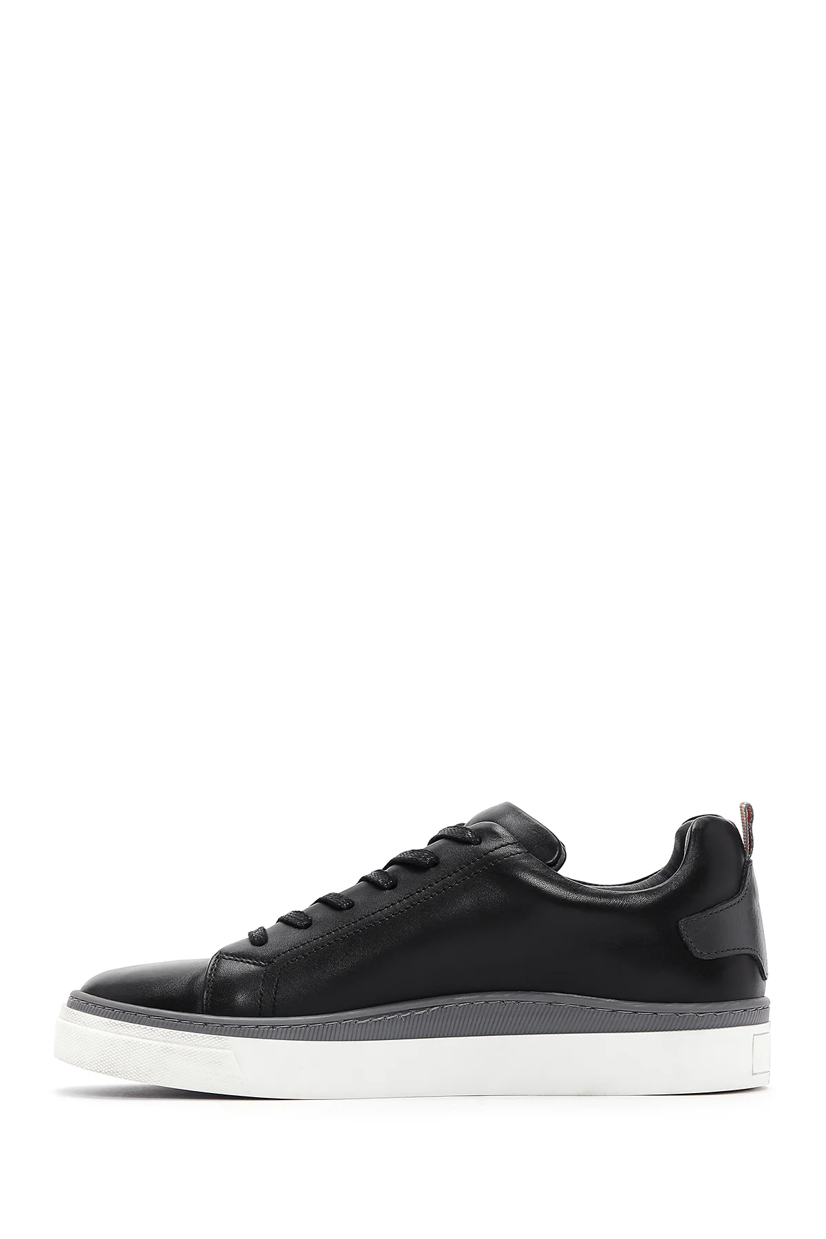 Erkek Siyah Deri Sneaker - Image 2