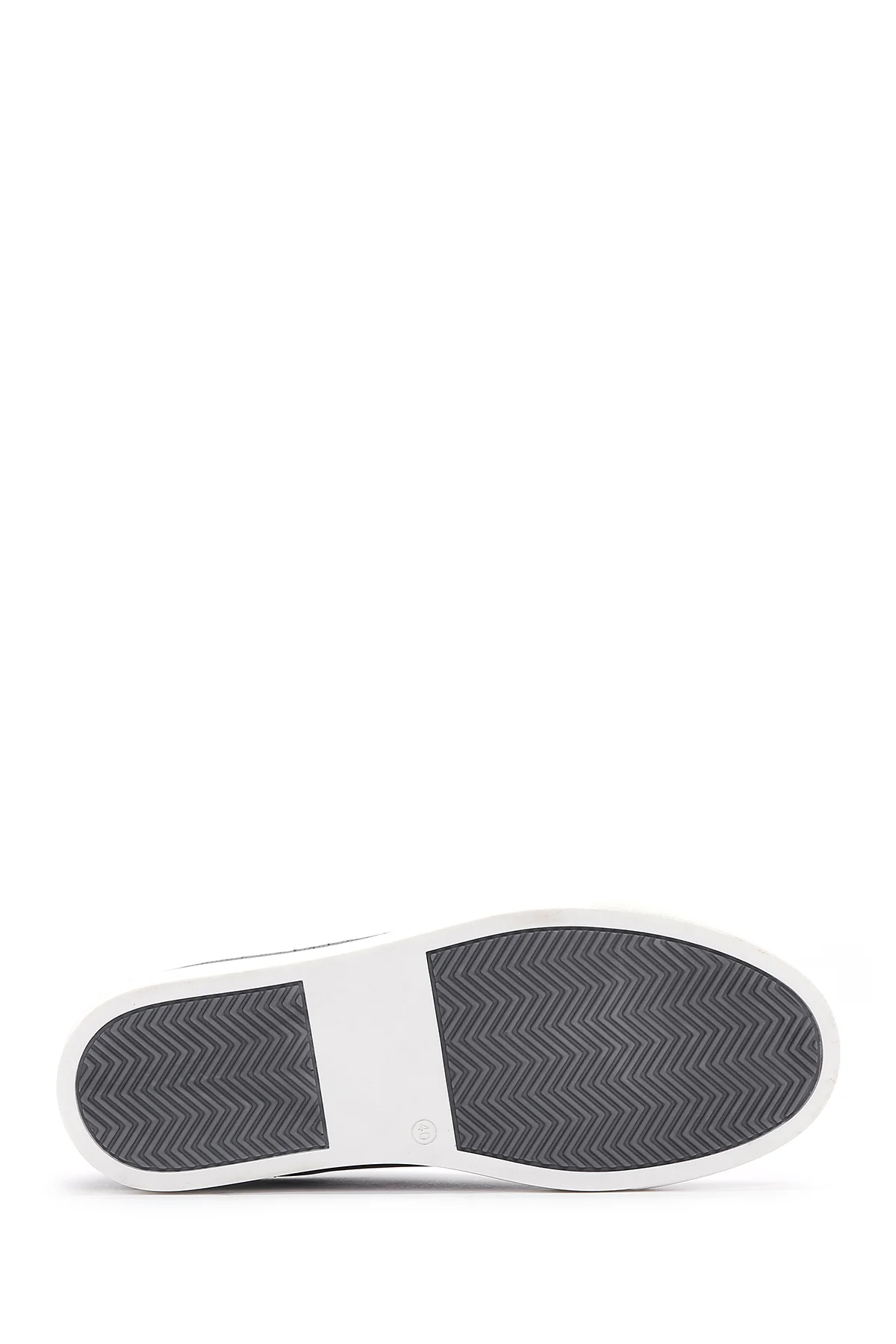 Erkek Siyah Deri Sneaker - Image 4