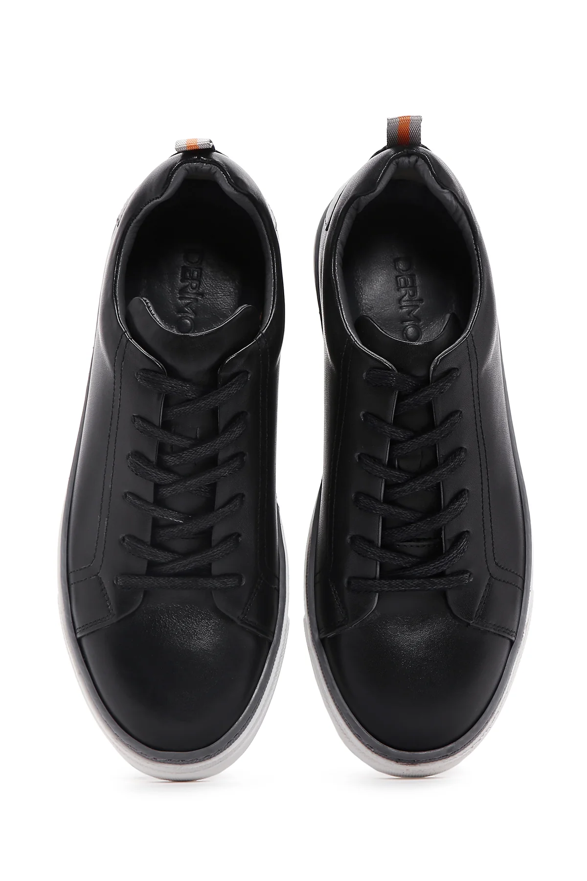 Erkek Siyah Deri Sneaker - Image 6