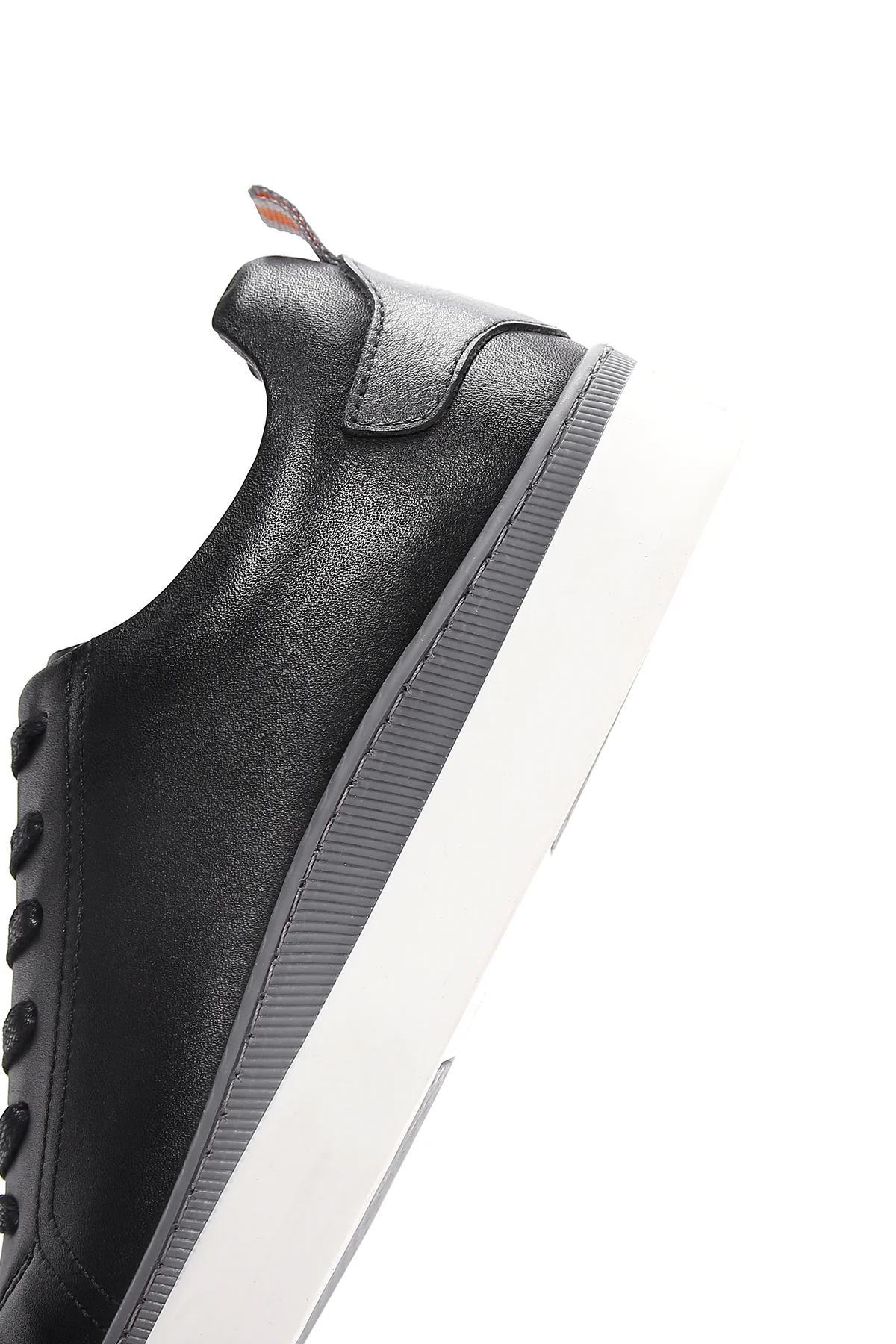 Erkek Siyah Deri Sneaker - Image 7