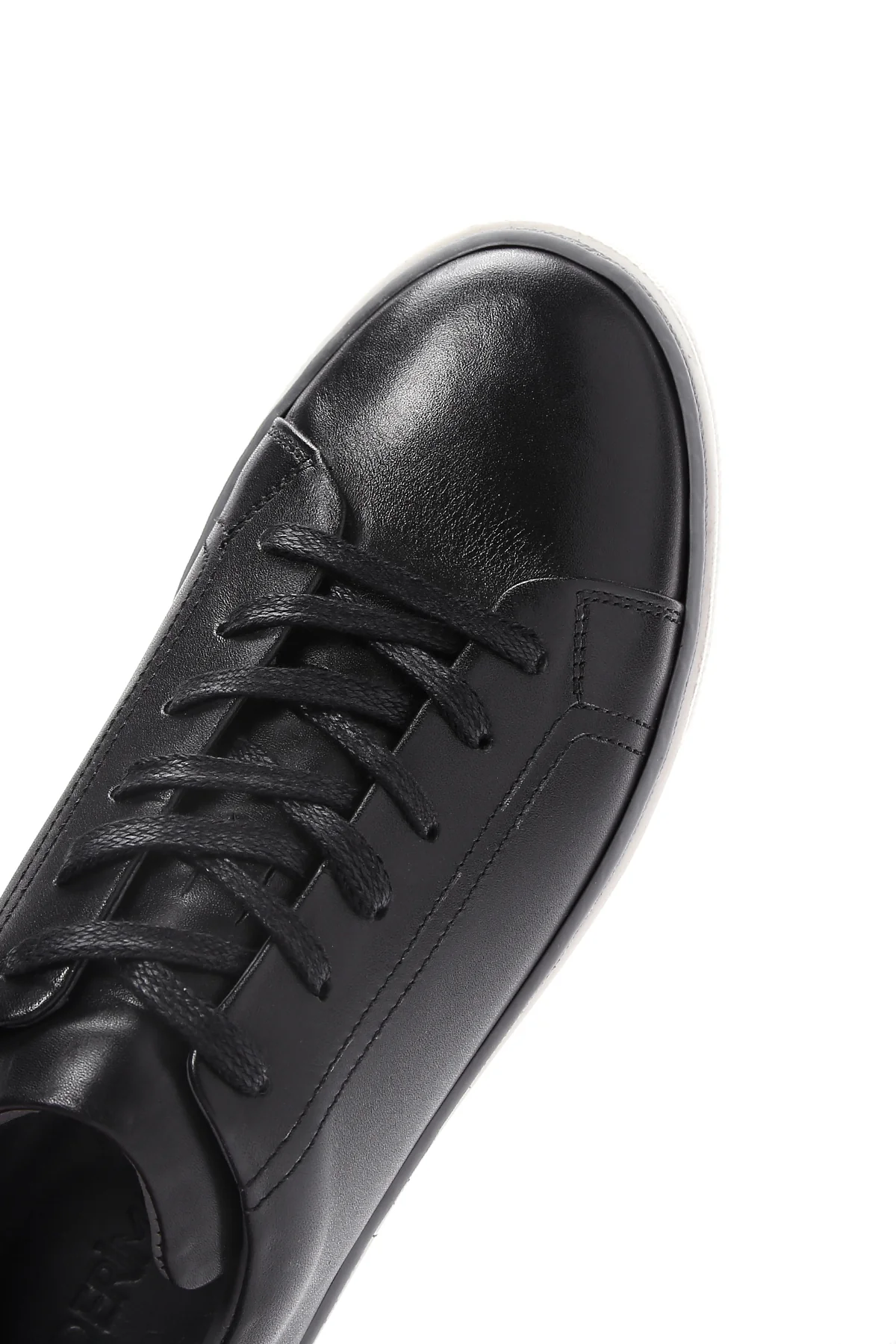 Erkek Siyah Deri Sneaker - Image 8