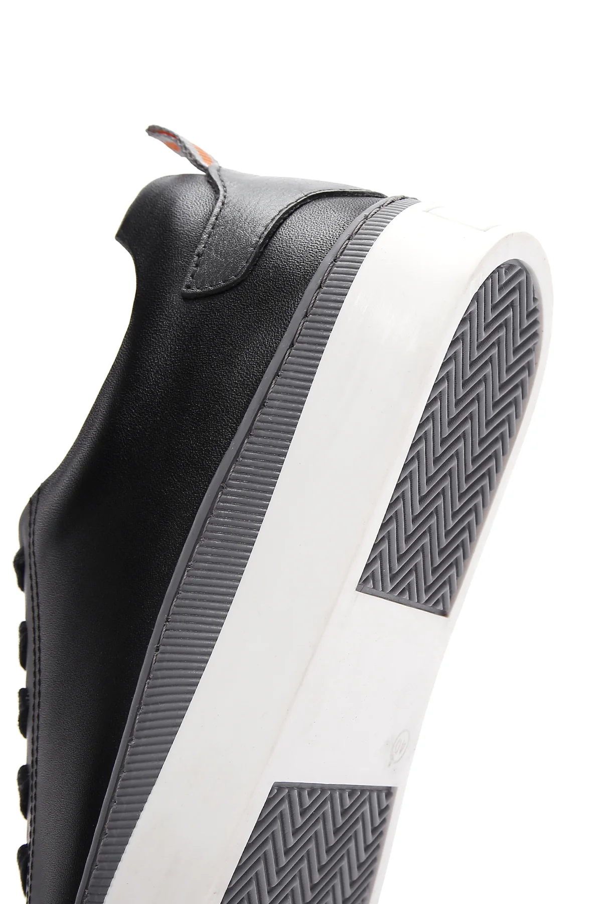 Erkek Siyah Deri Sneaker - Image 9