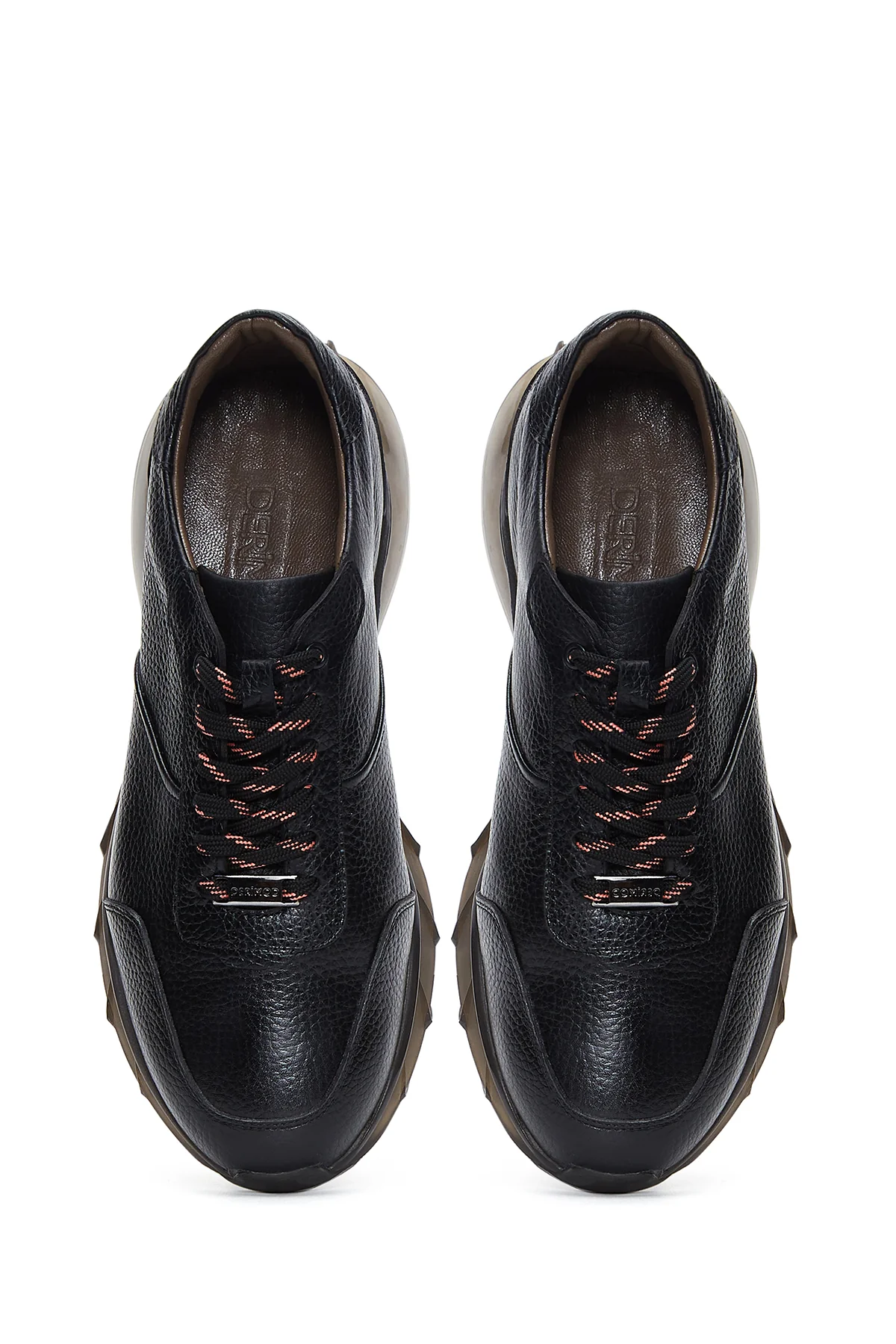 Erkek Siyah Deri Sneaker - Image 6