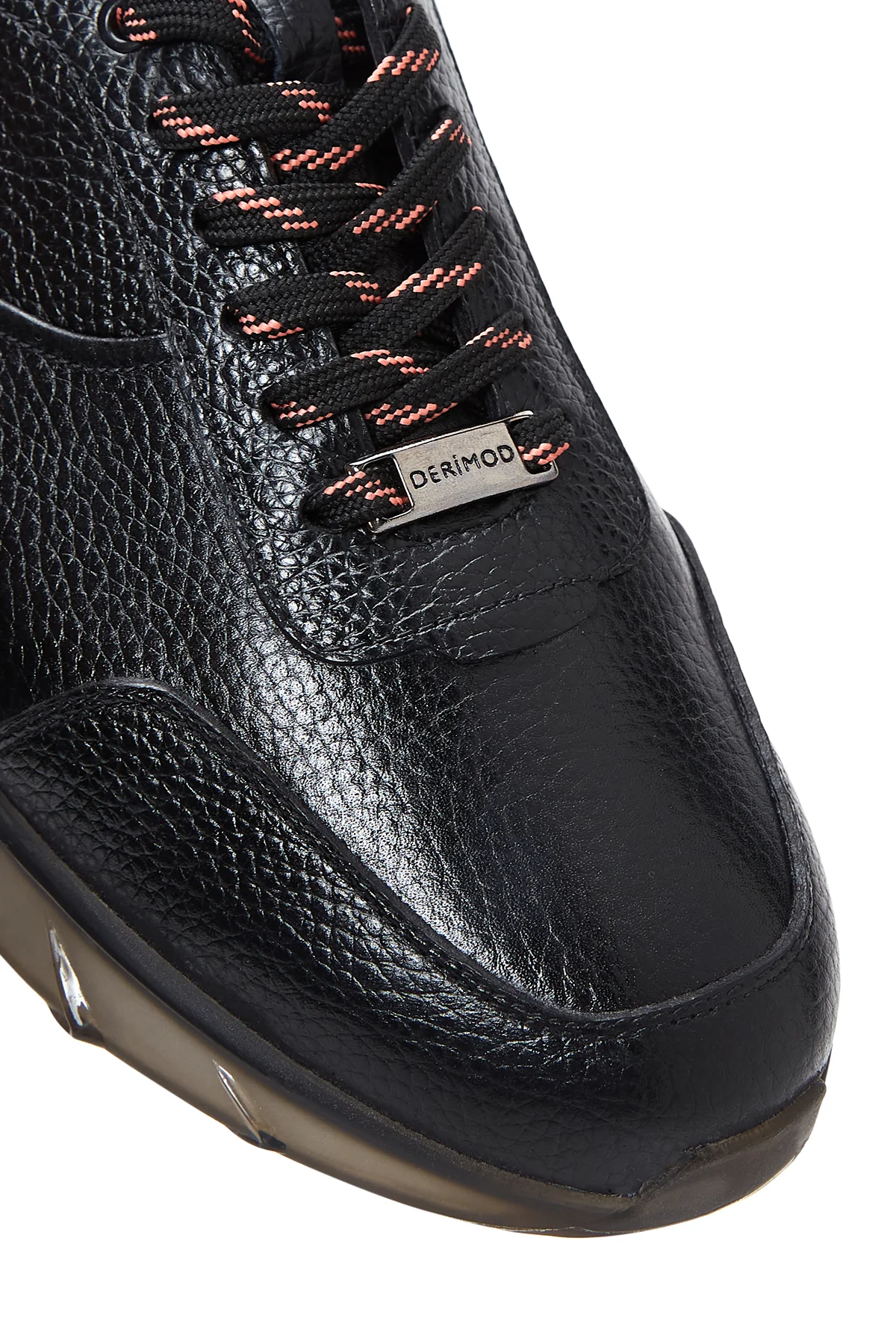 Erkek Siyah Deri Sneaker - Image 7