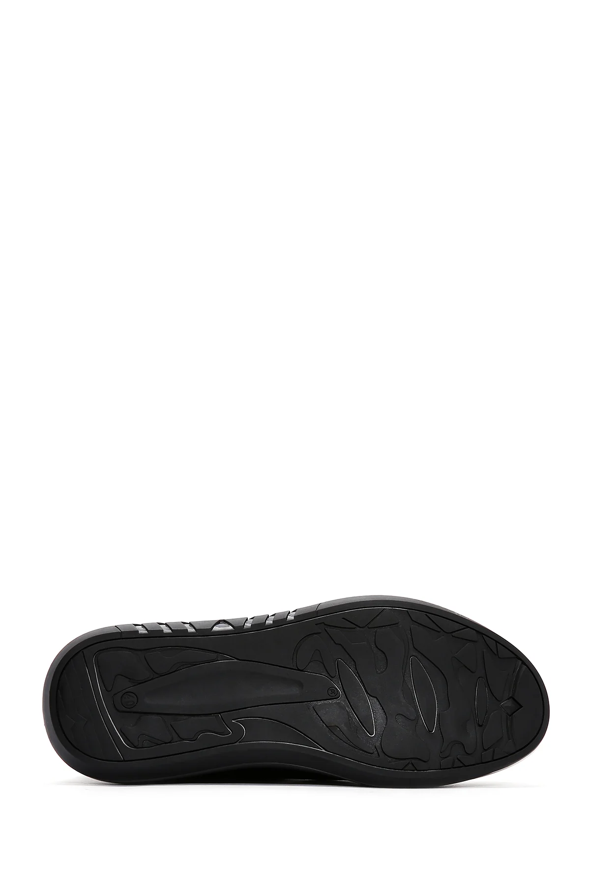 Erkek Siyah Deri Sneaker - Image 4