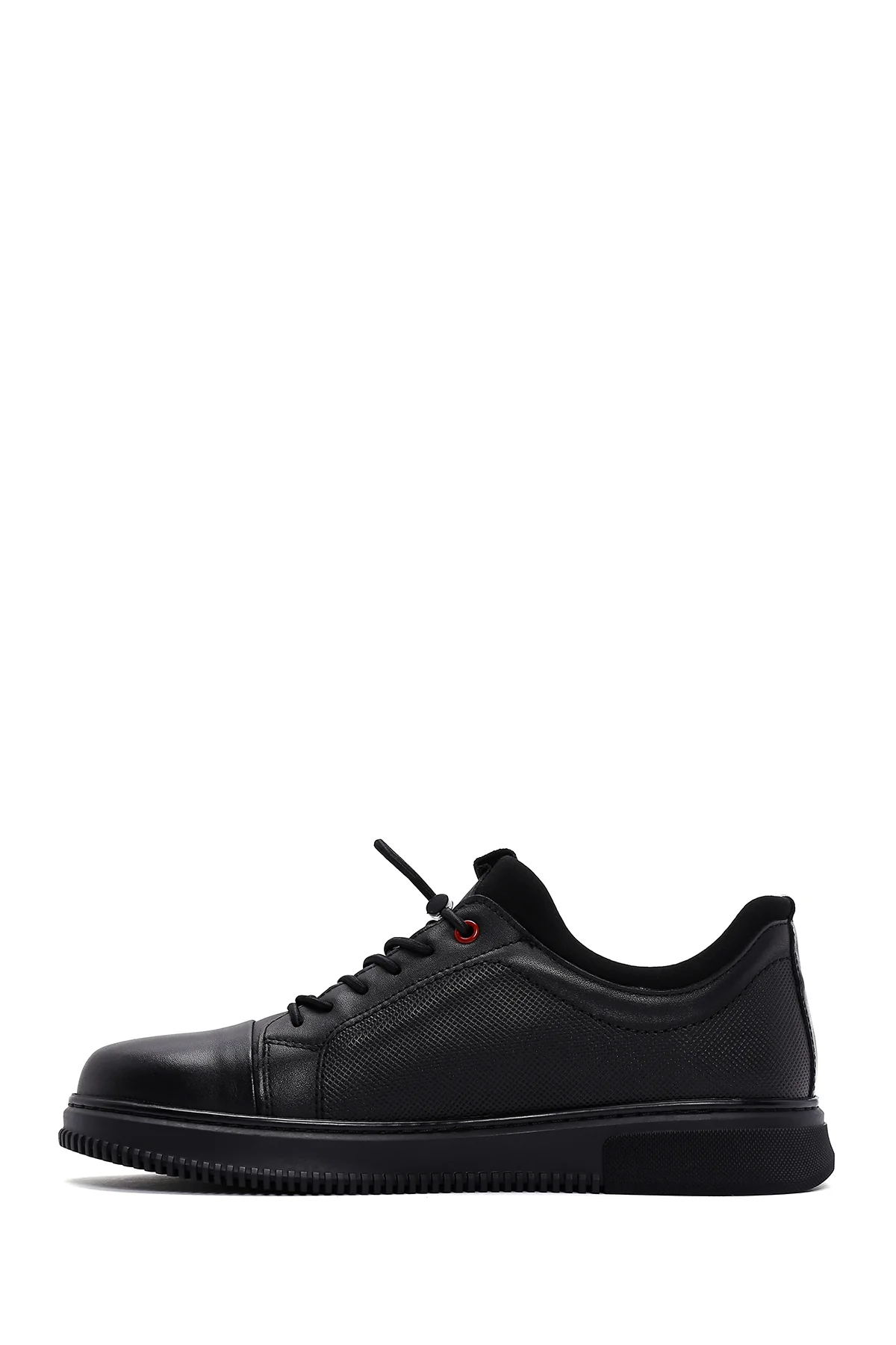 Erkek Siyah Deri Sneaker - Image 2
