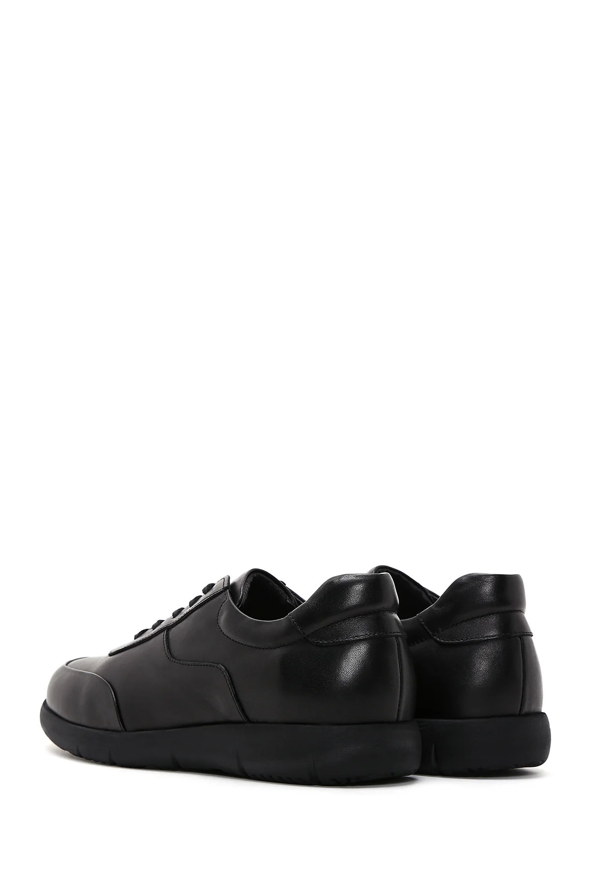 Erkek Siyah Deri Sneaker - Image 5