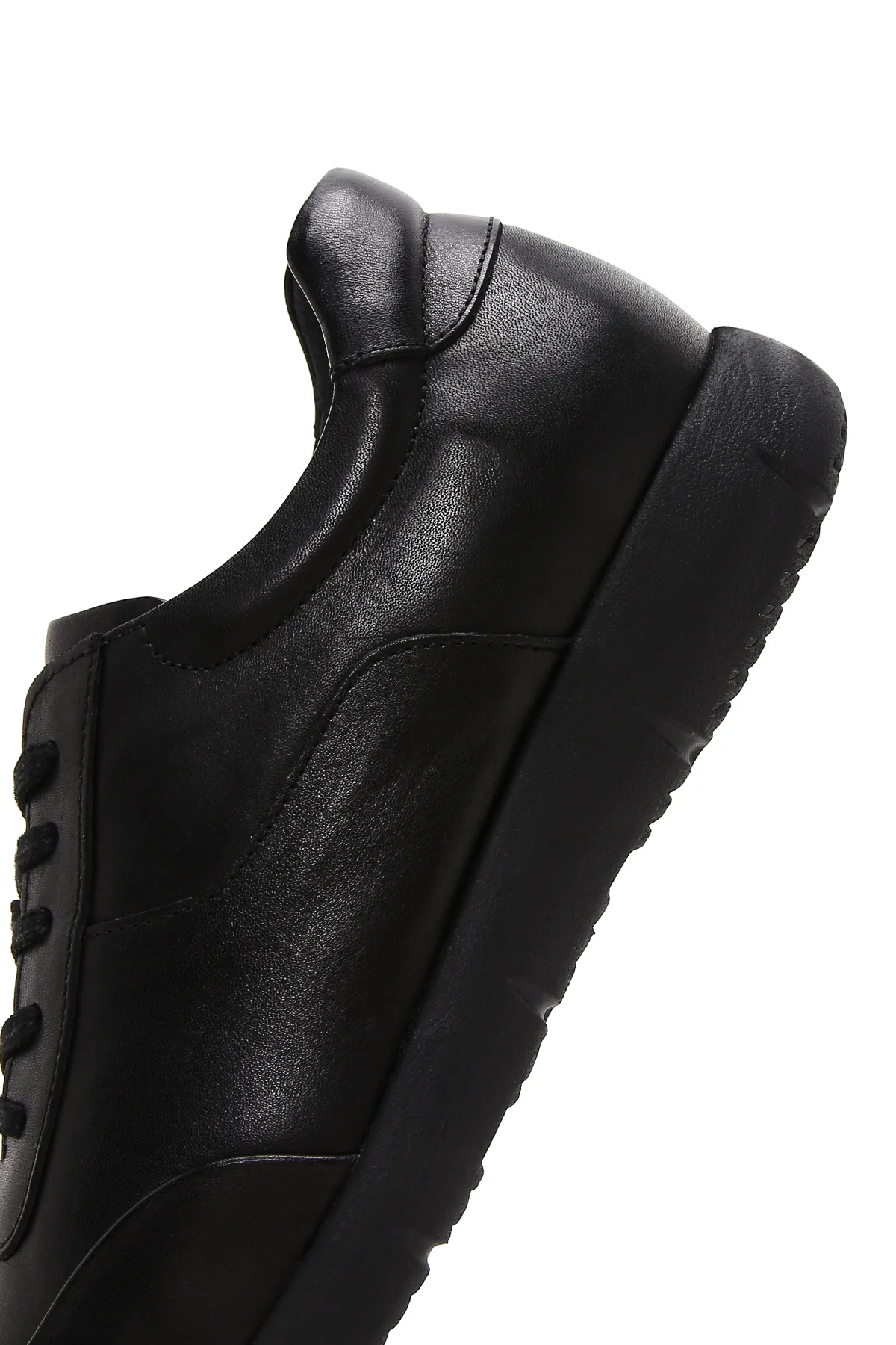 Erkek Siyah Deri Sneaker - Image 8