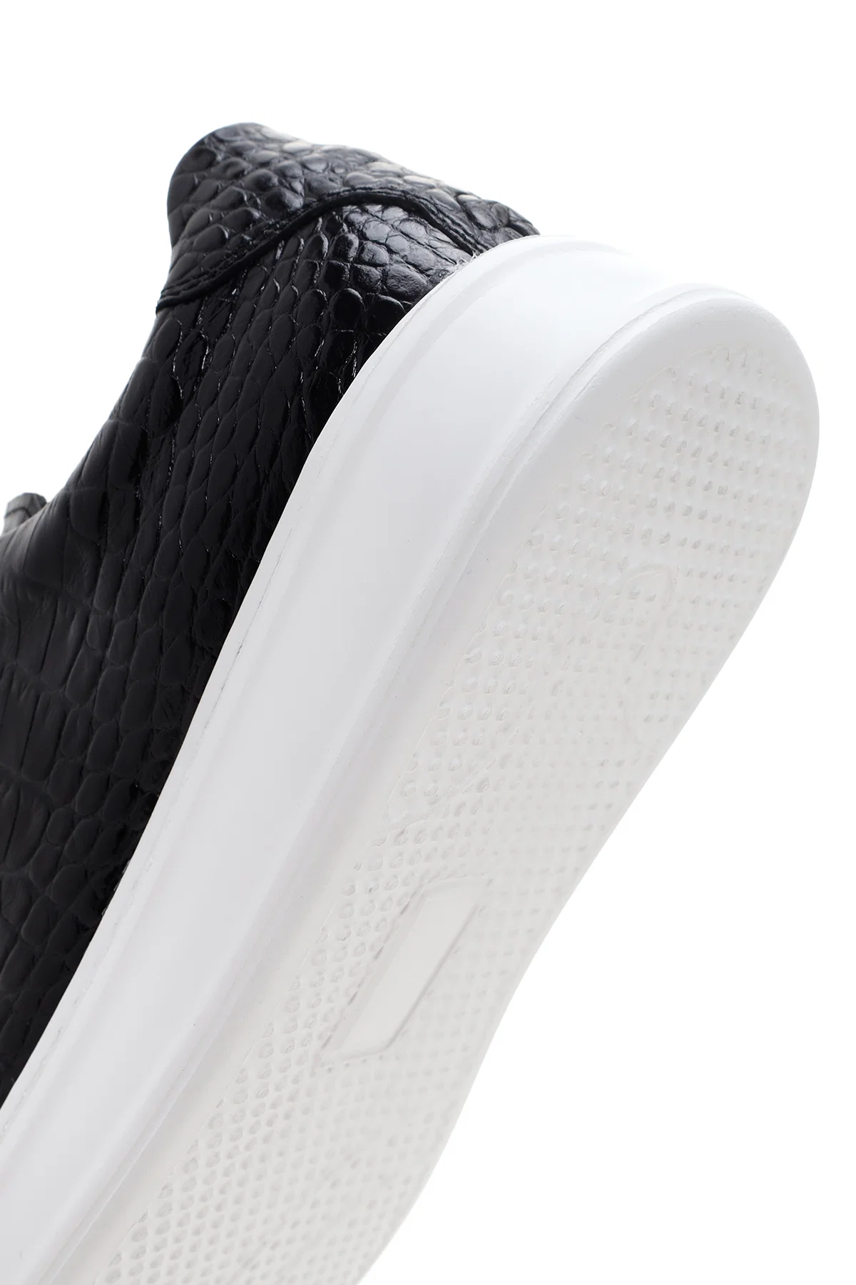 Erkek Siyah Deri Sneaker - Image 10