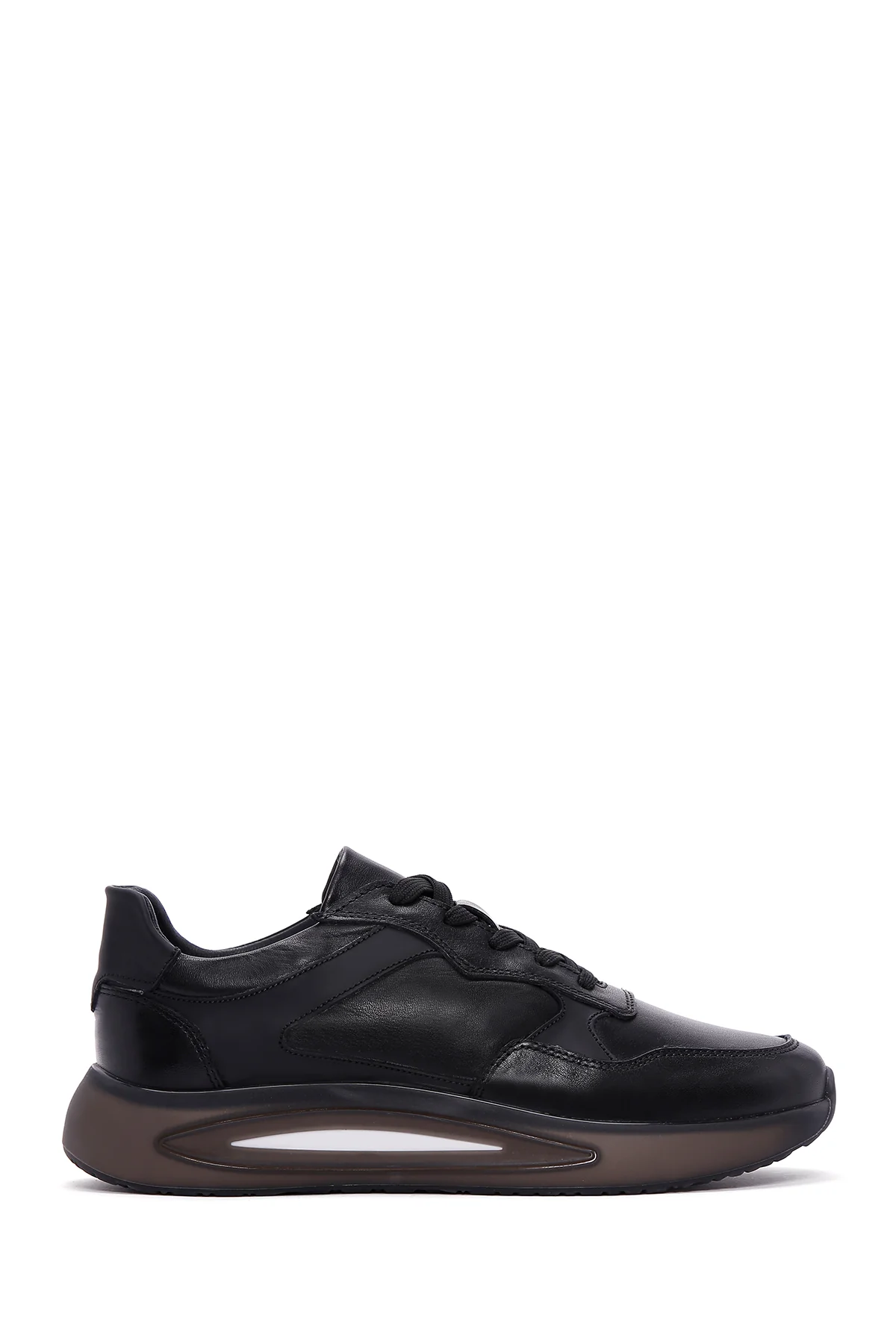 Erkek Siyah Deri Sneaker - Image 2