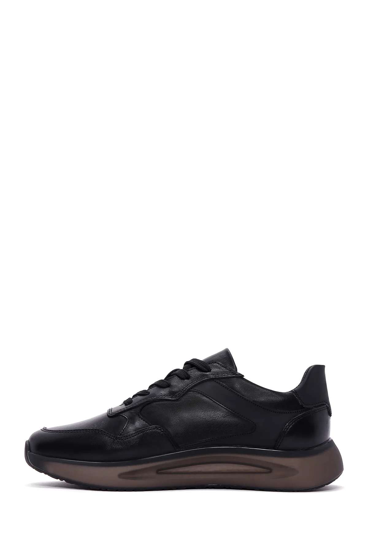 Erkek Siyah Deri Sneaker - Image 3