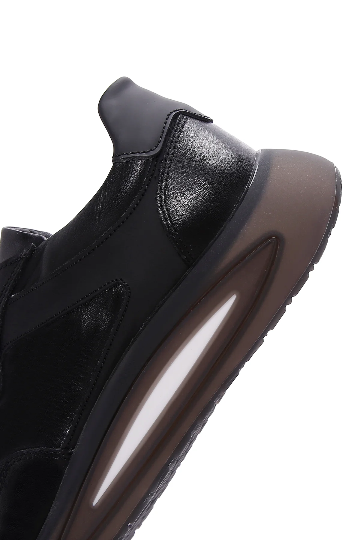 Erkek Siyah Deri Sneaker - Image 8