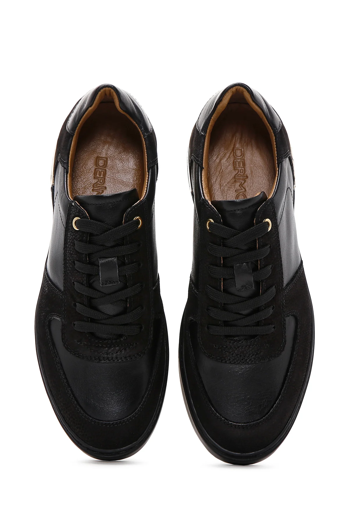 Erkek Siyah Deri Sneaker - Image 6