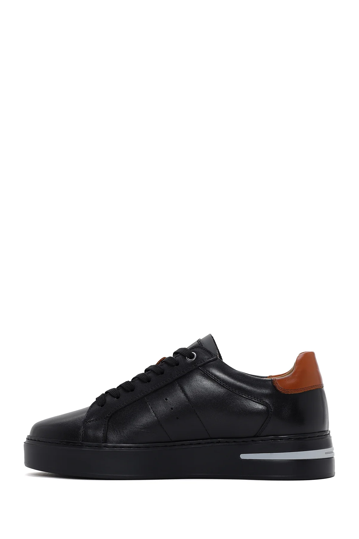 Erkek Siyah Deri Sneaker - Image 2
