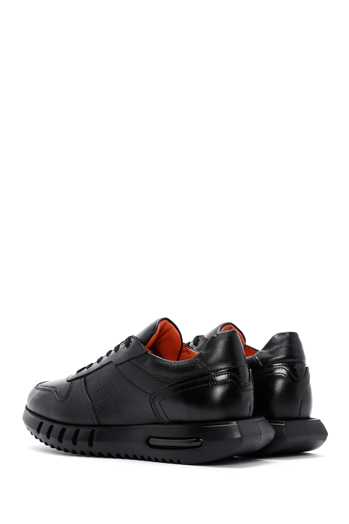 Erkek Siyah Deri Sneaker - Image 5
