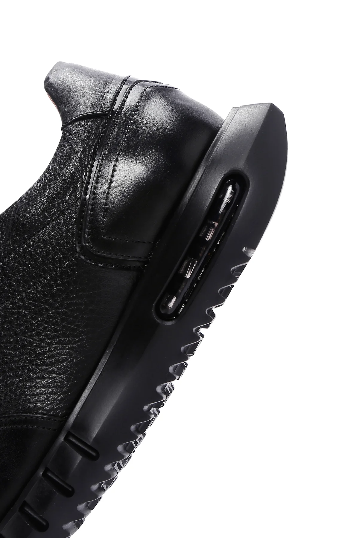 Erkek Siyah Deri Sneaker - Image 8