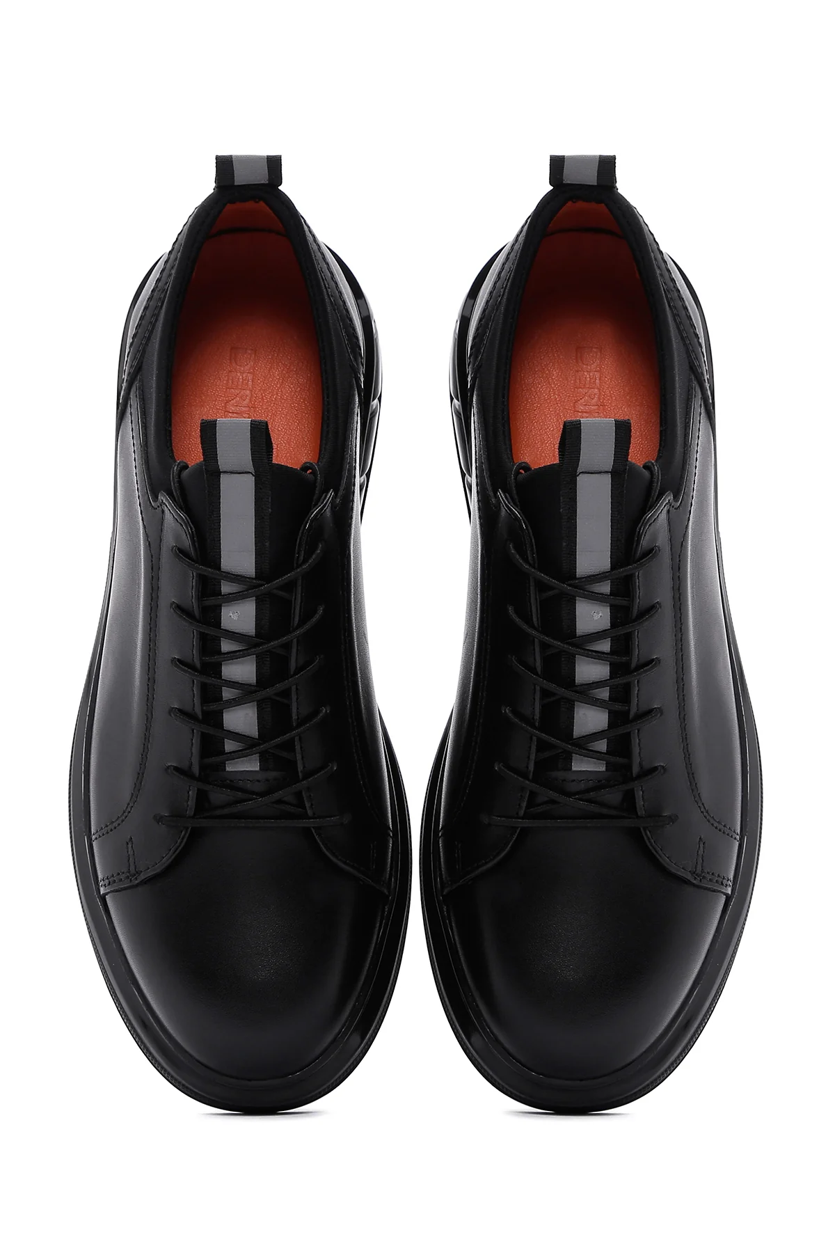 Erkek Siyah Deri Sneaker - Image 6