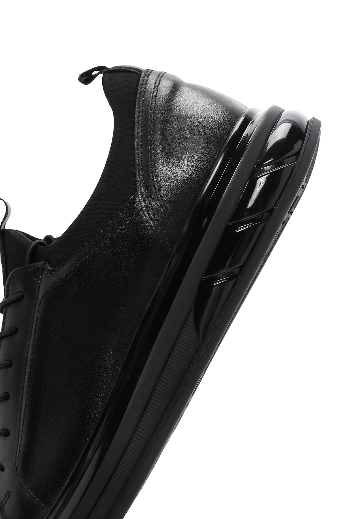 Erkek Siyah Deri Sneaker - Image 7