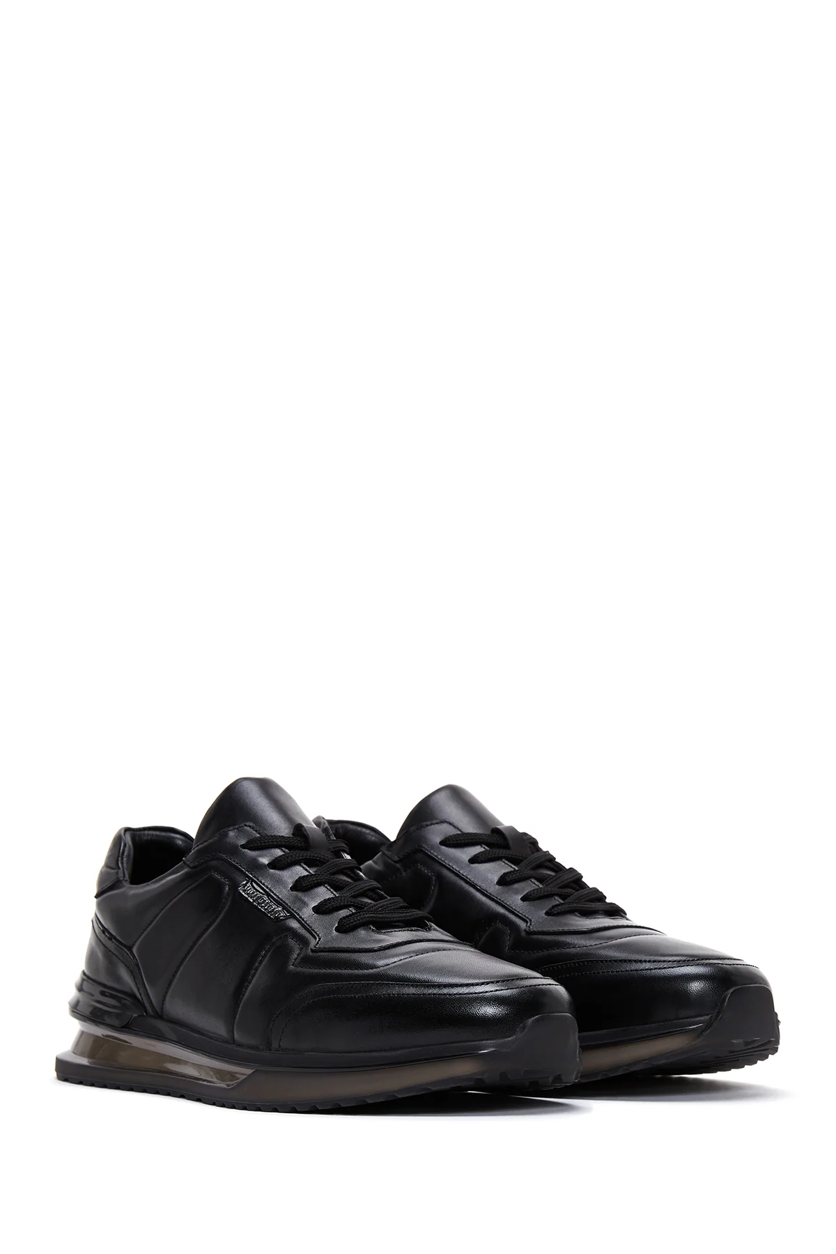 Erkek Siyah Deri Sneaker - Image 3