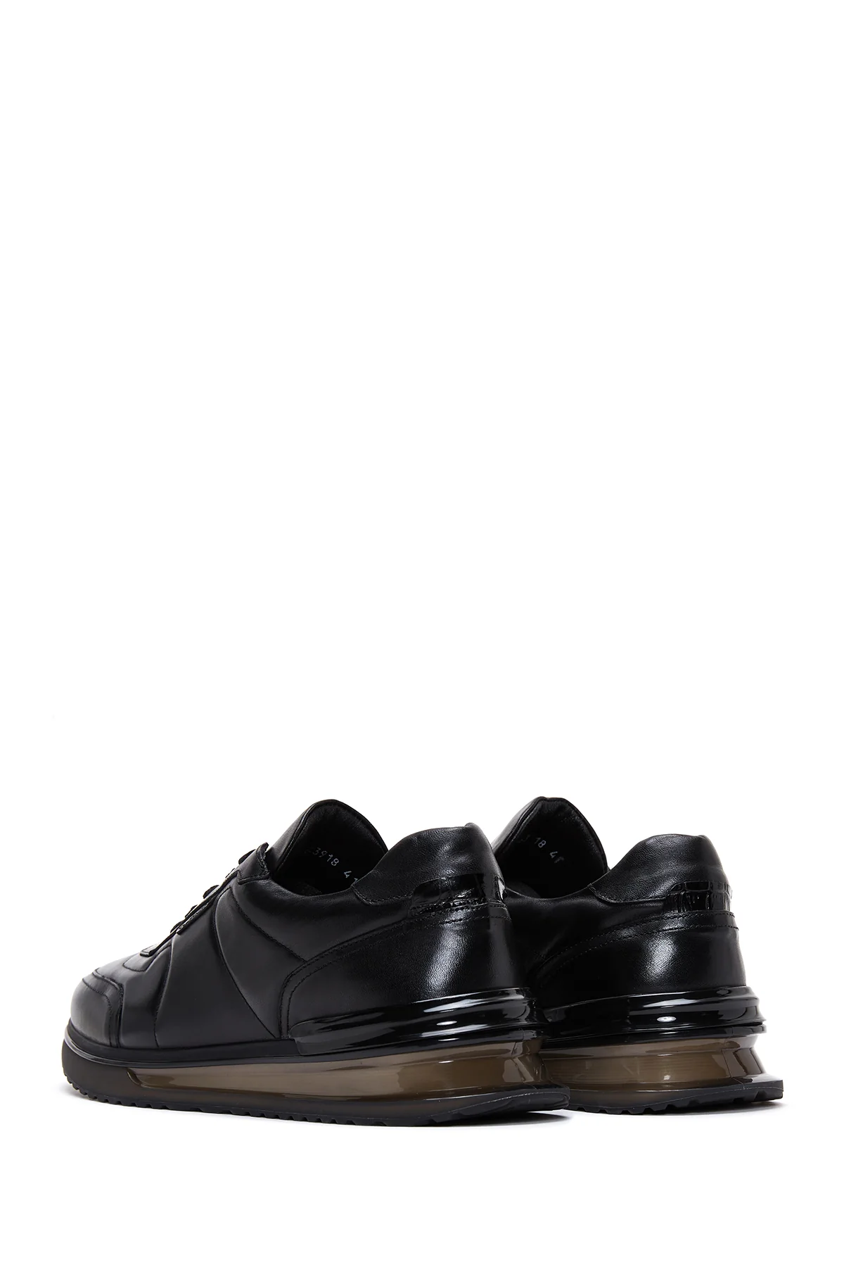 Erkek Siyah Deri Sneaker - Image 5