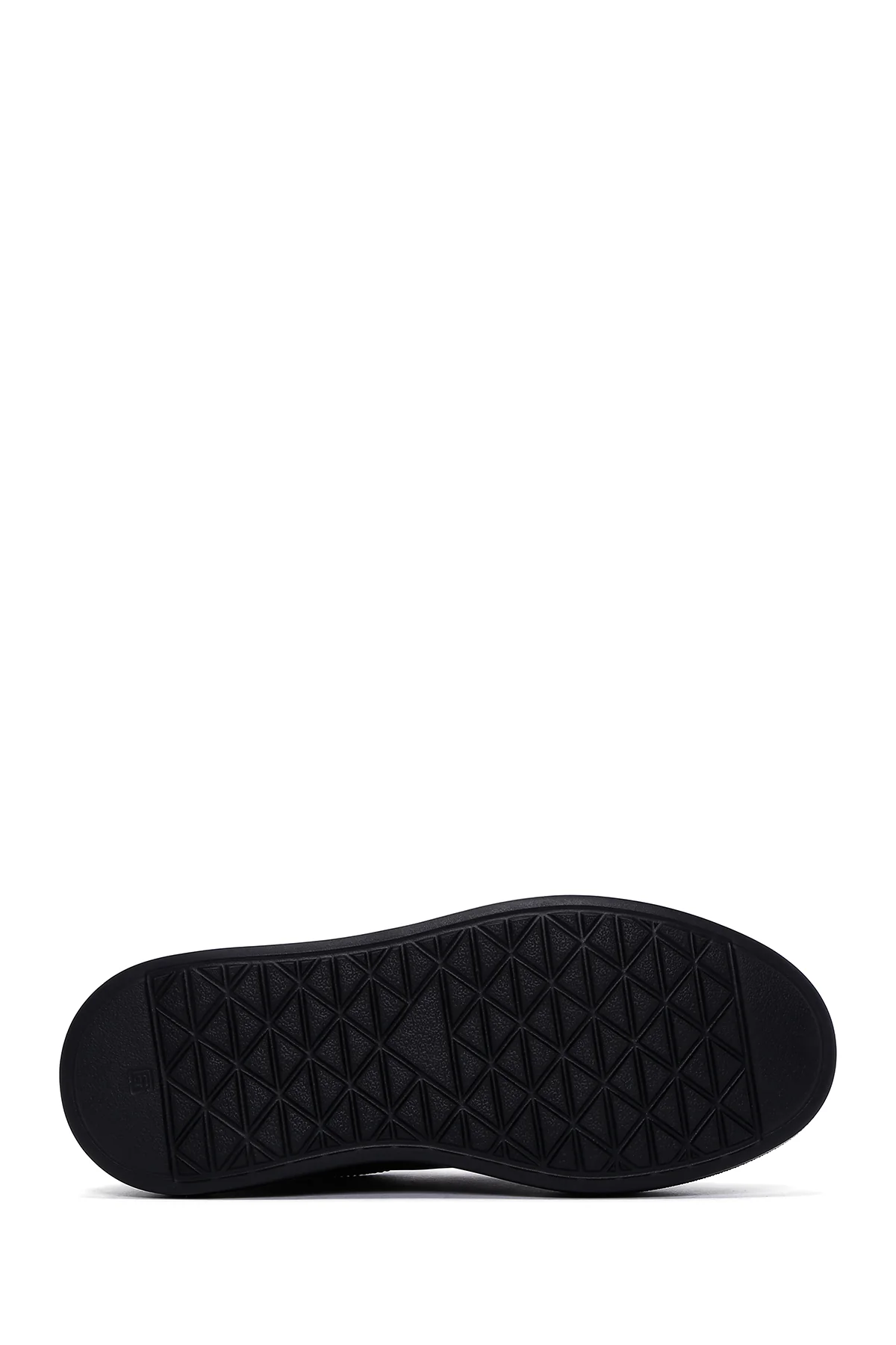 Erkek Siyah Deri Sneaker - Image 4