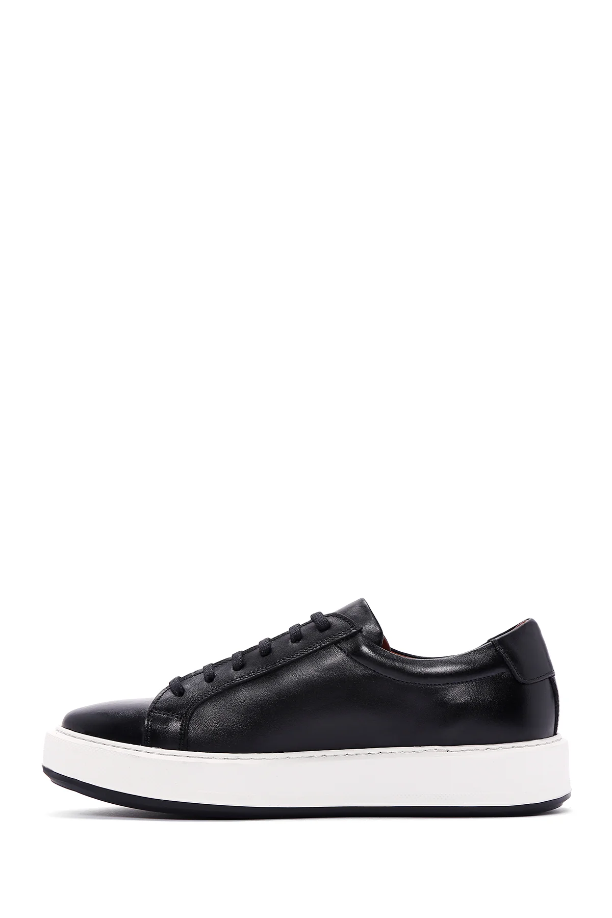 Erkek Siyah Deri Sneaker - Image 2