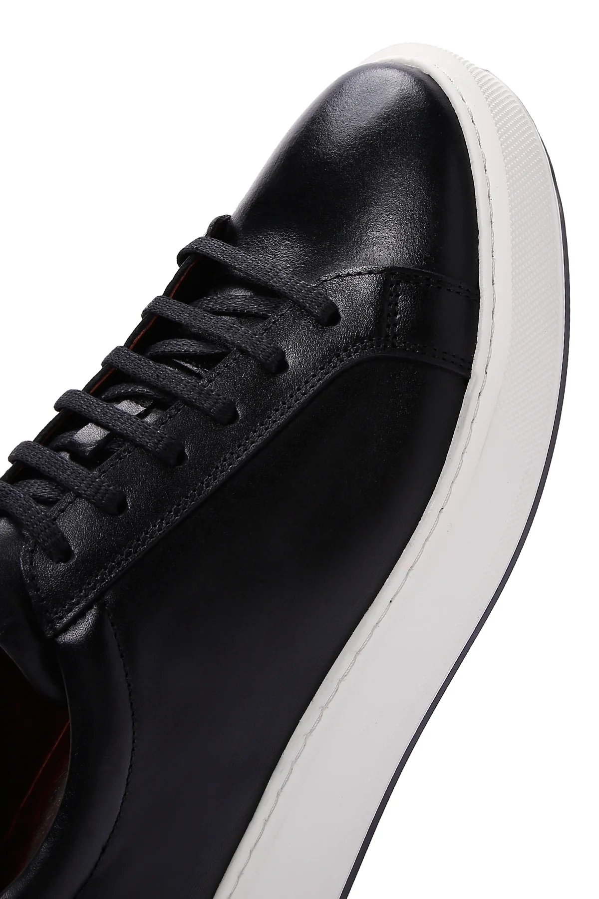 Erkek Siyah Deri Sneaker - Image 9