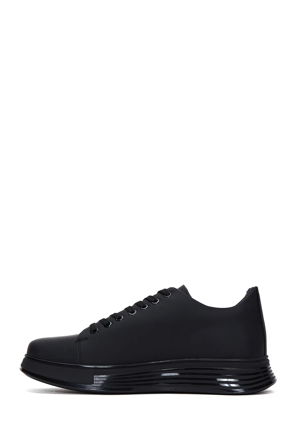 Erkek Siyah Deri Sneaker - Image 2