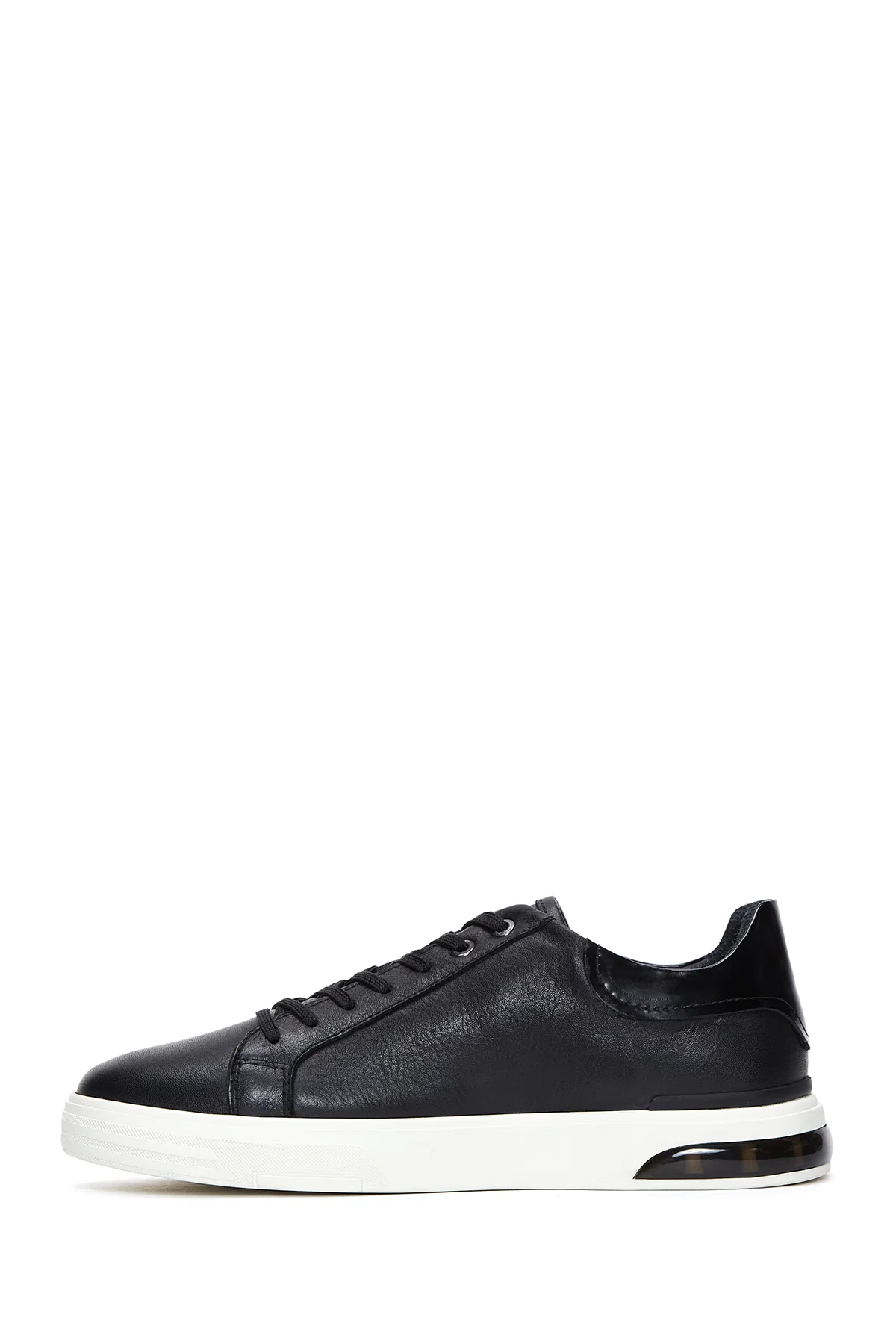 Erkek Siyah Deri Sneaker - Image 2