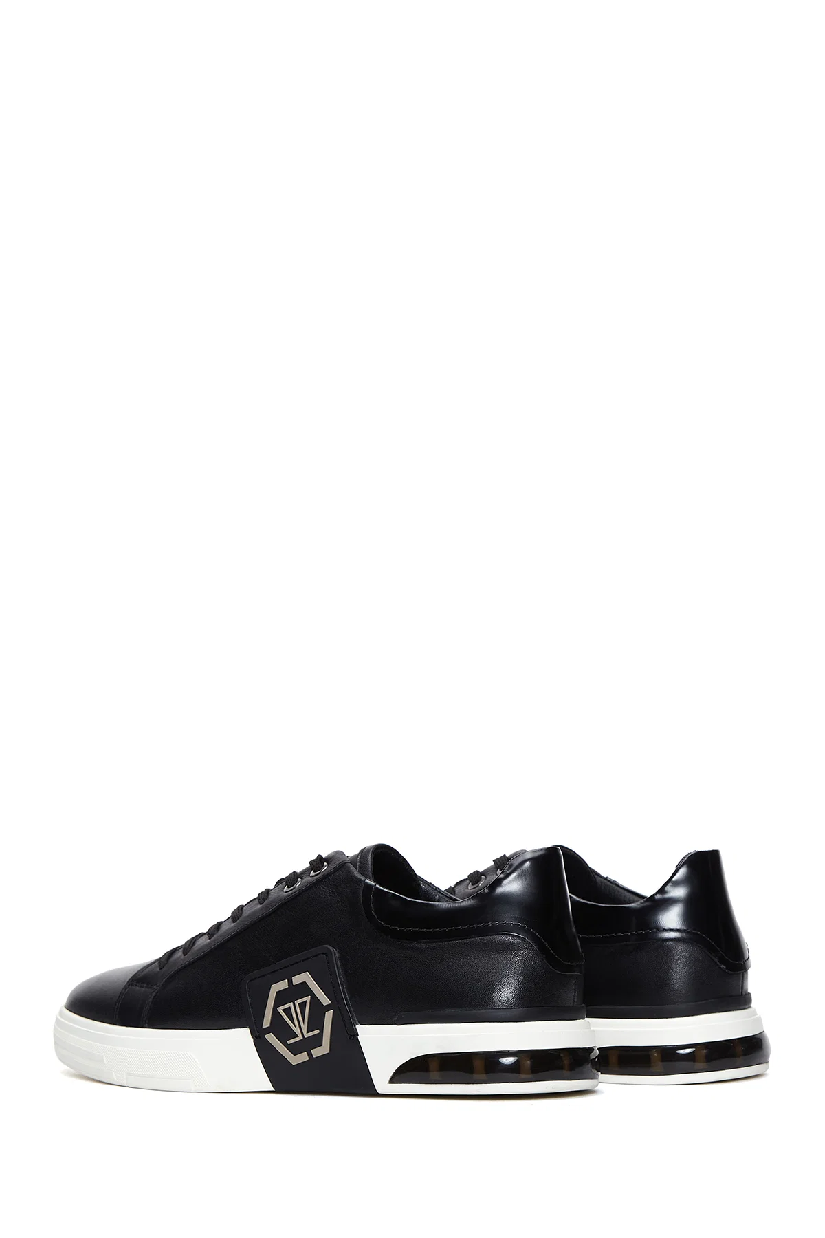 Erkek Siyah Deri Sneaker - Image 5
