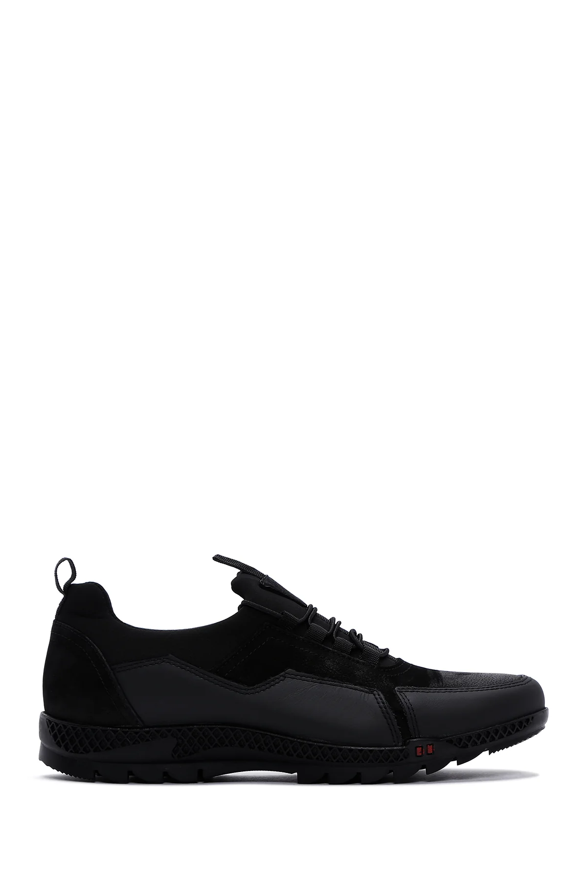 Erkek Siyah Deri Sneaker - Image 2