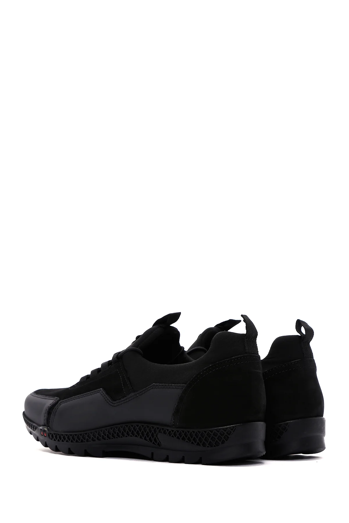 Erkek Siyah Deri Sneaker - Image 6