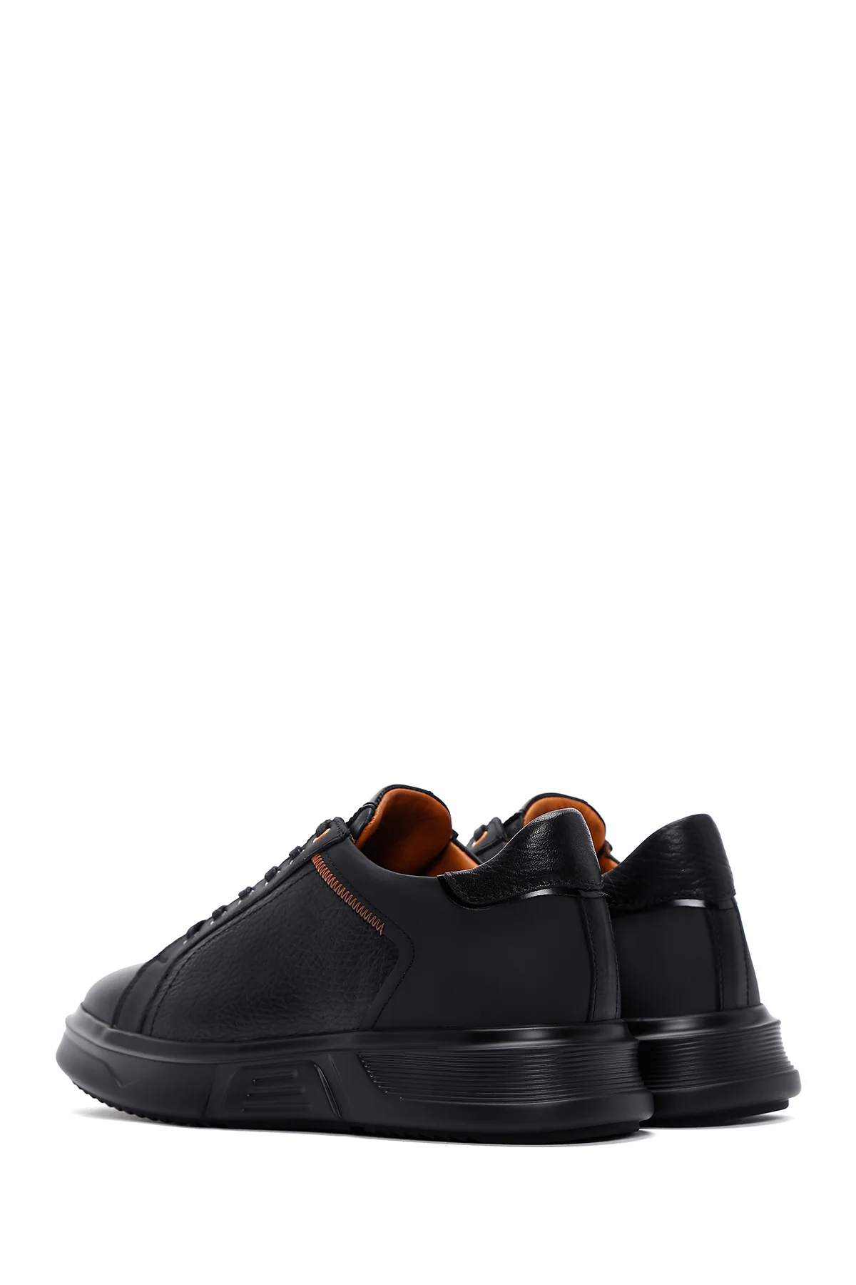 Erkek Siyah Deri Sneaker - Image 5