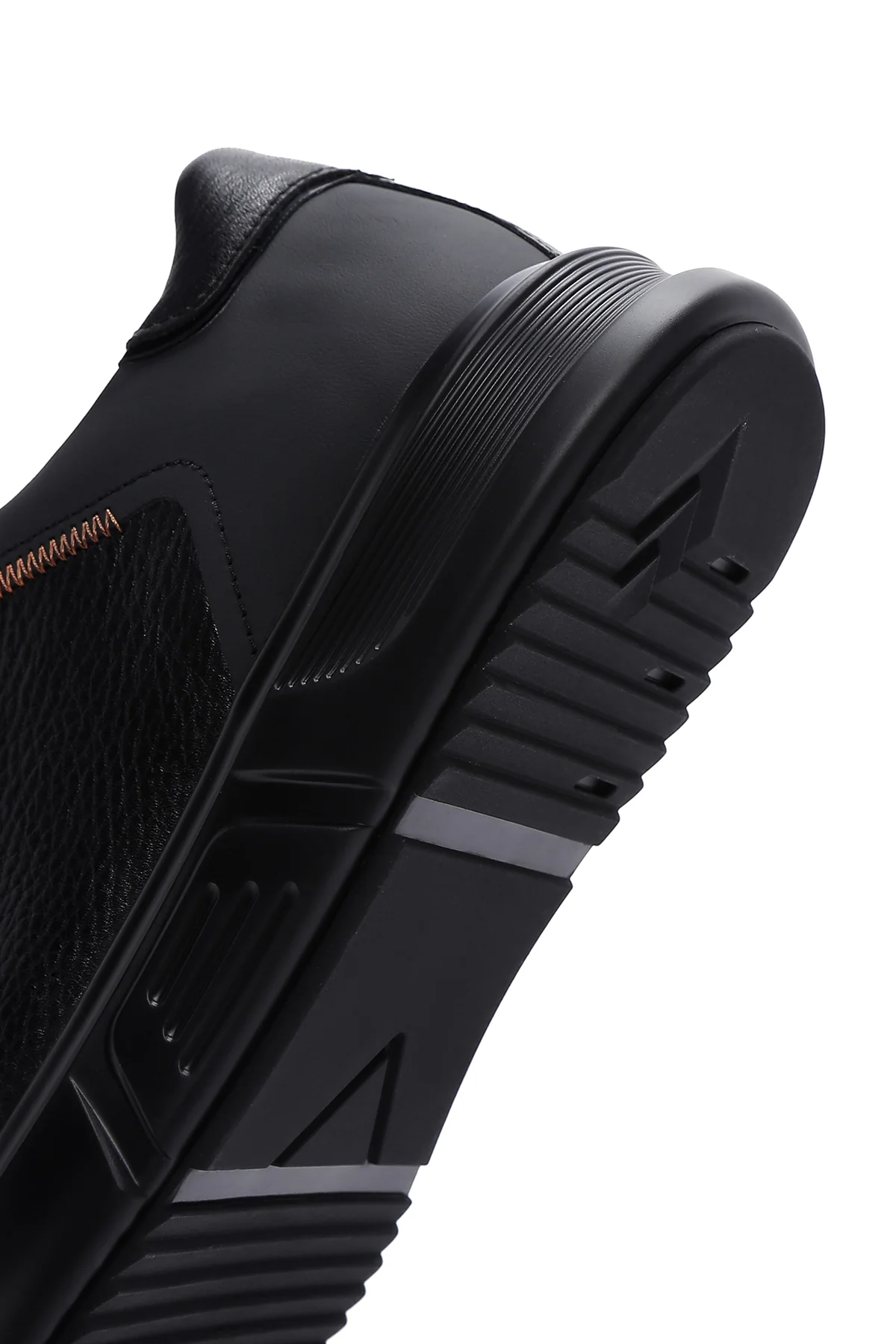 Erkek Siyah Deri Sneaker - Image 8