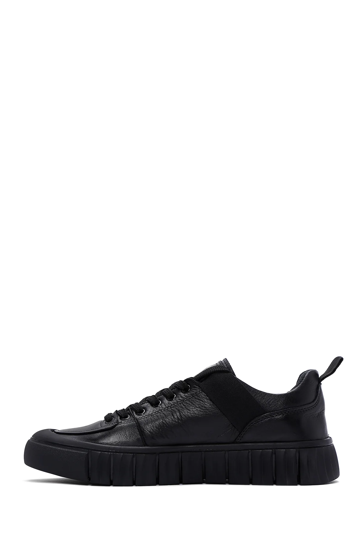 Erkek Siyah Deri Sneaker - Image 2