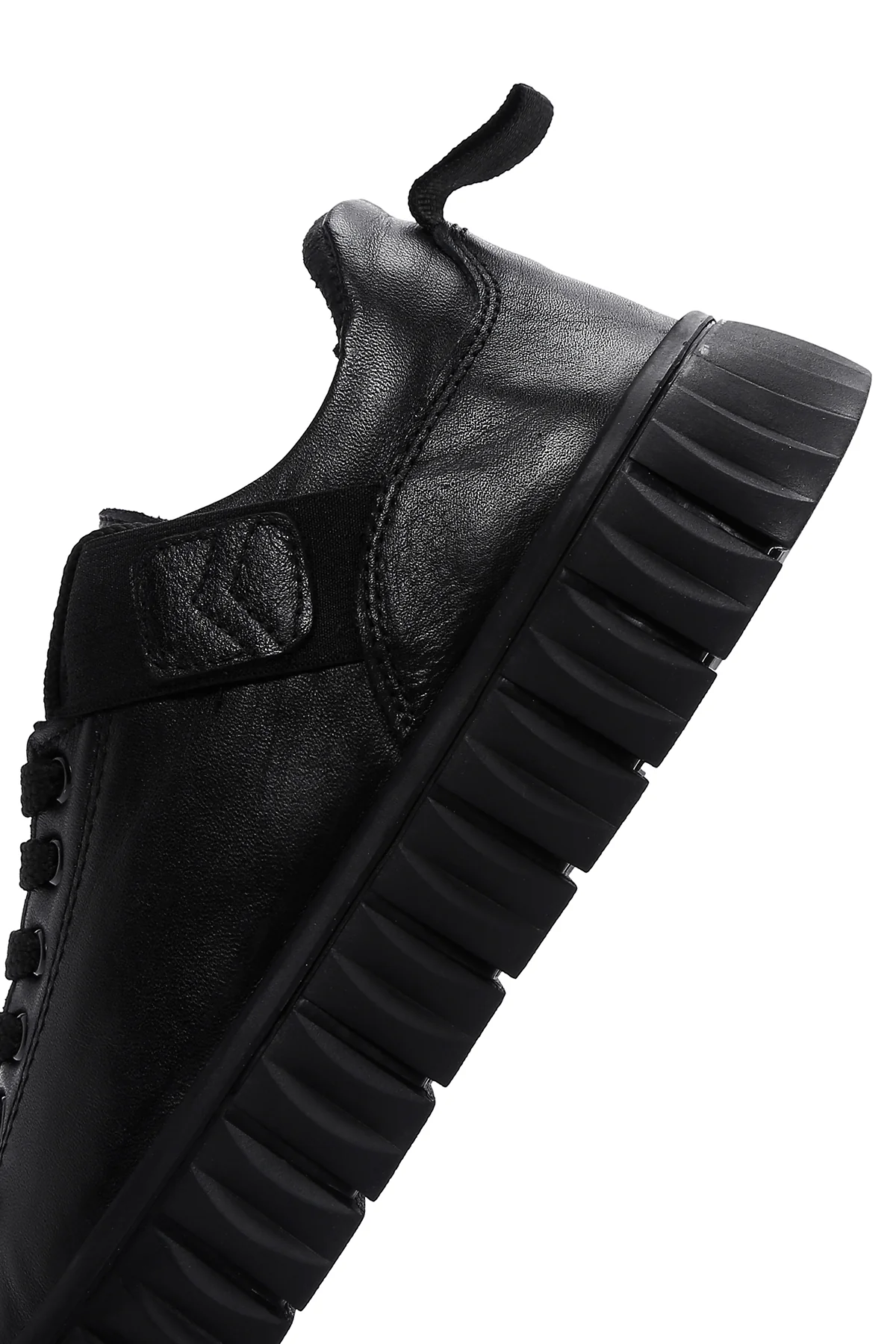 Erkek Siyah Deri Sneaker - Image 9